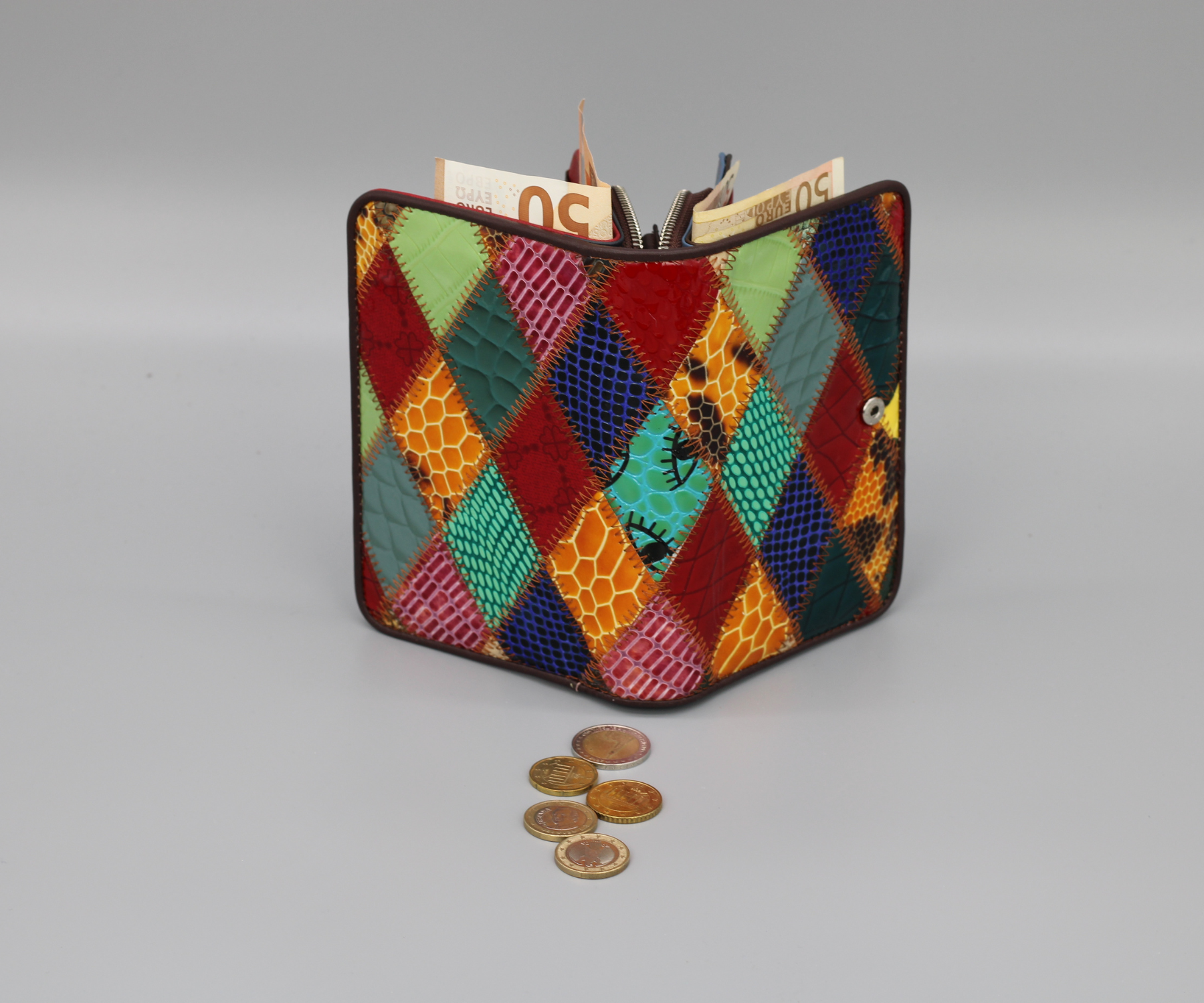 Buntes Portemonnaie Kurz