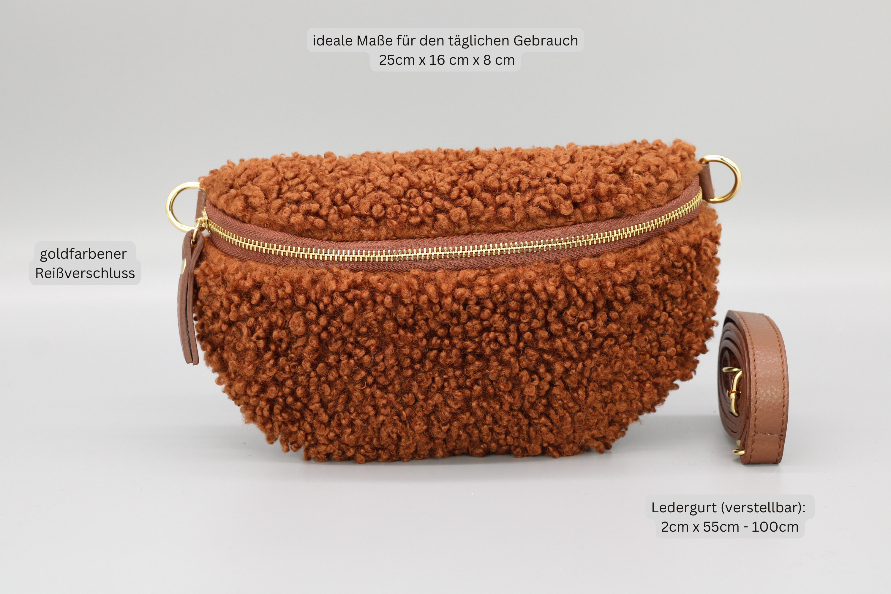 Teddy - Medium Cognac Braun (Gold)