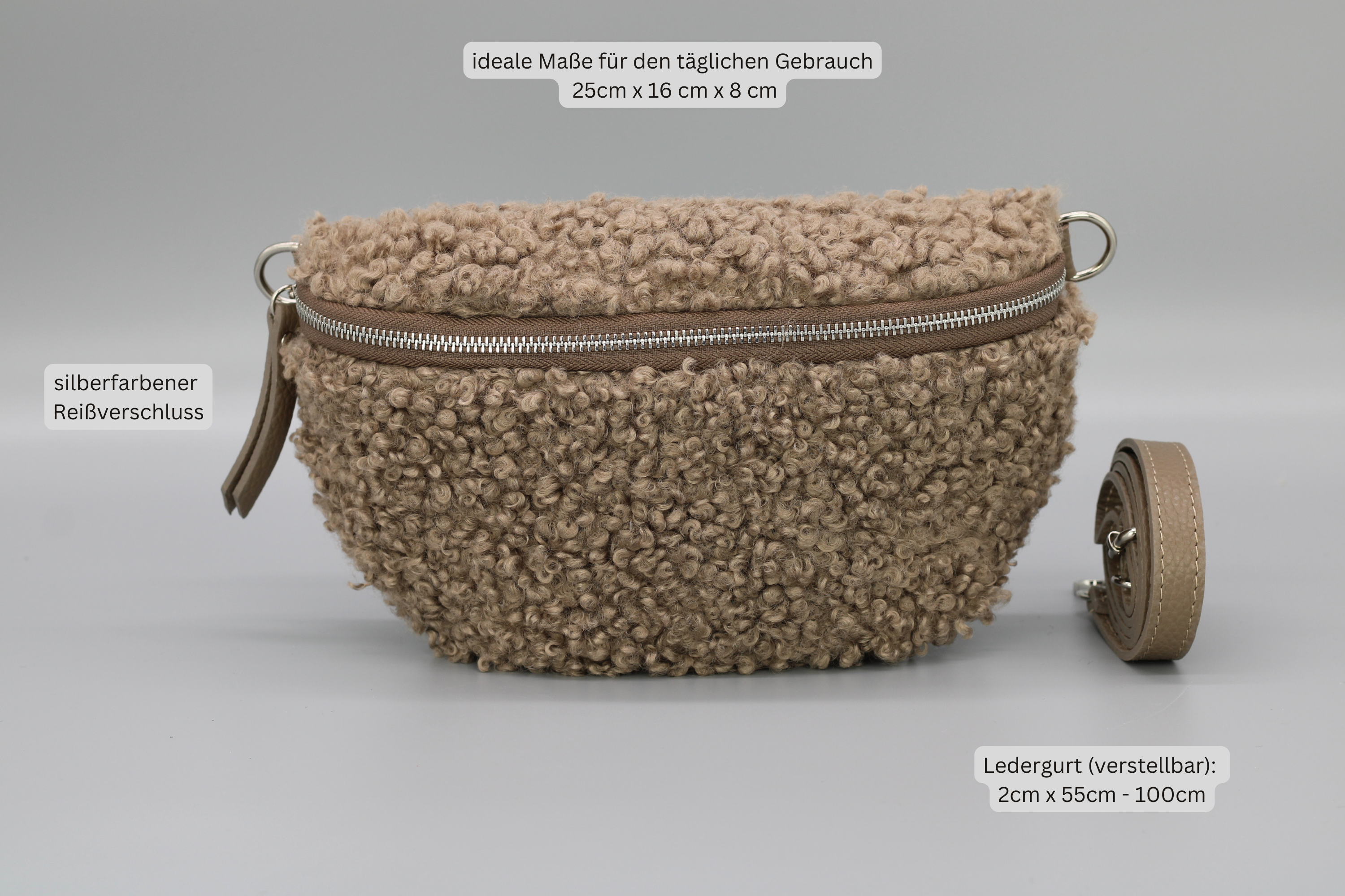 Teddy - Medium Taupe (Silber)