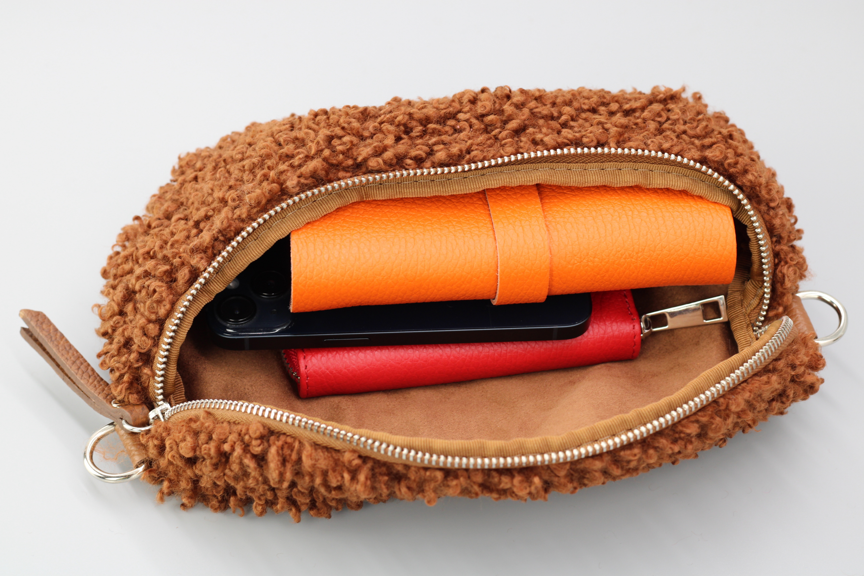 Teddy - Medium Cognac Braun (Silber)