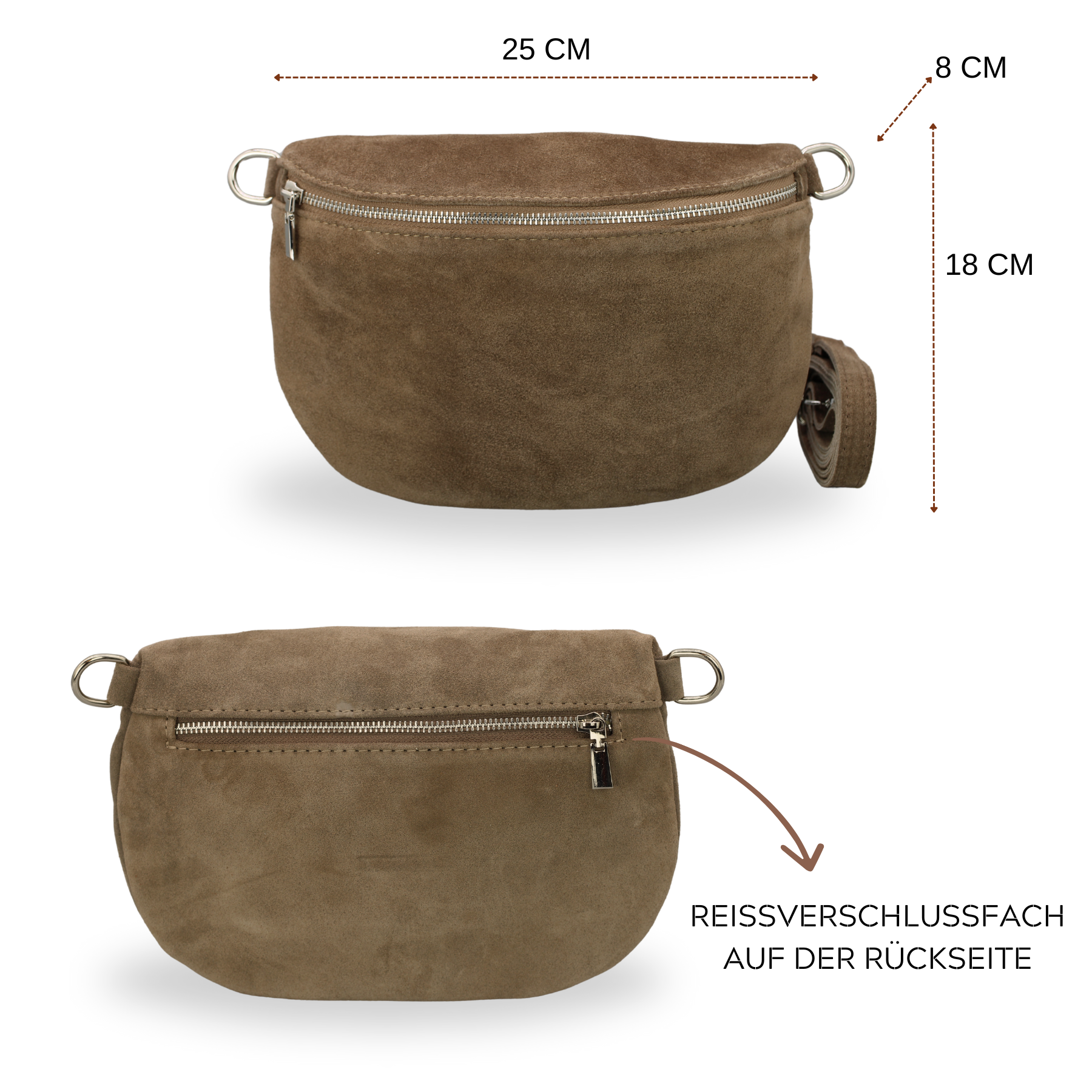 Afia Suede - Dunkeltaupe