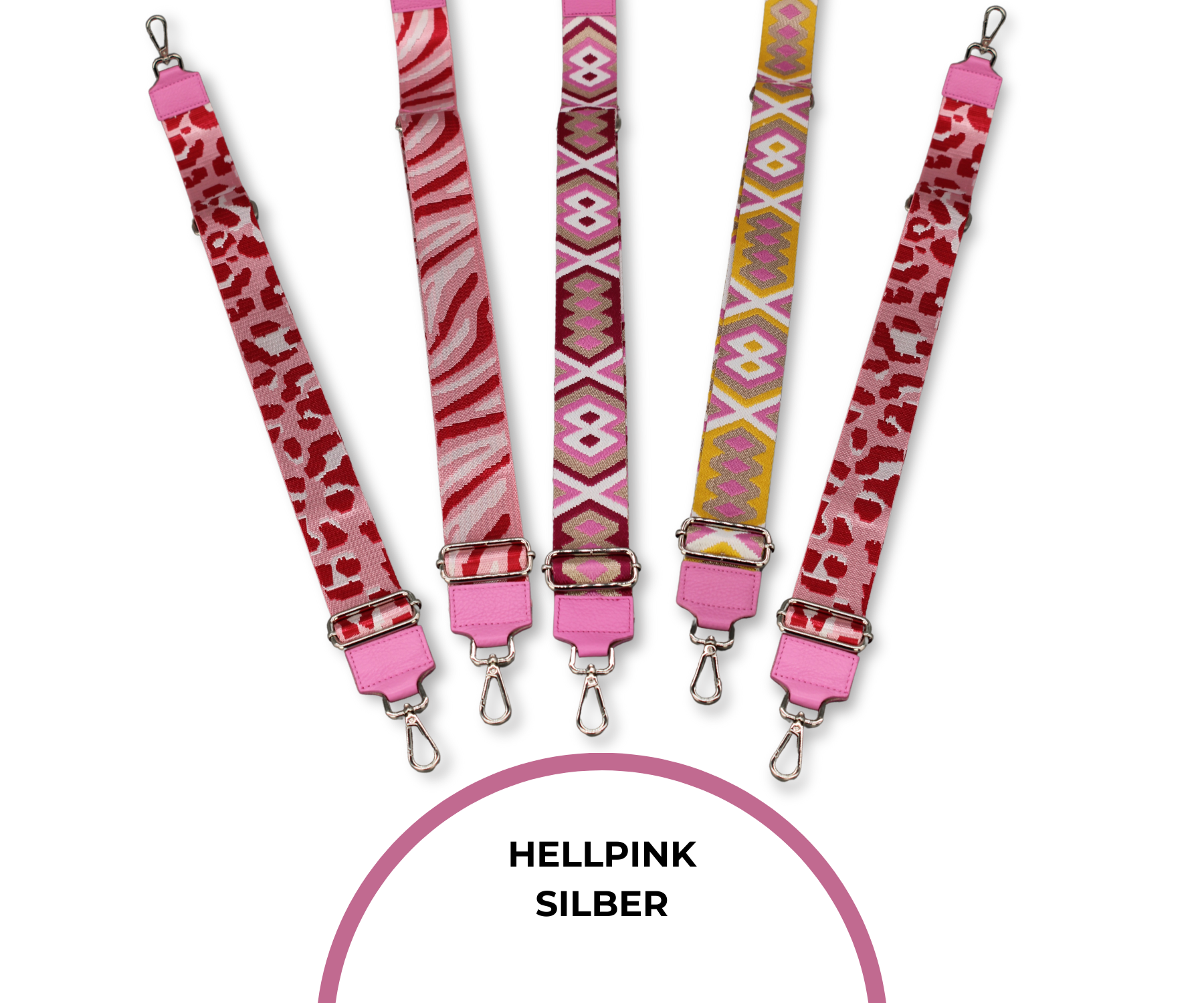 Taschenriemen - Hellpink (Silber)
