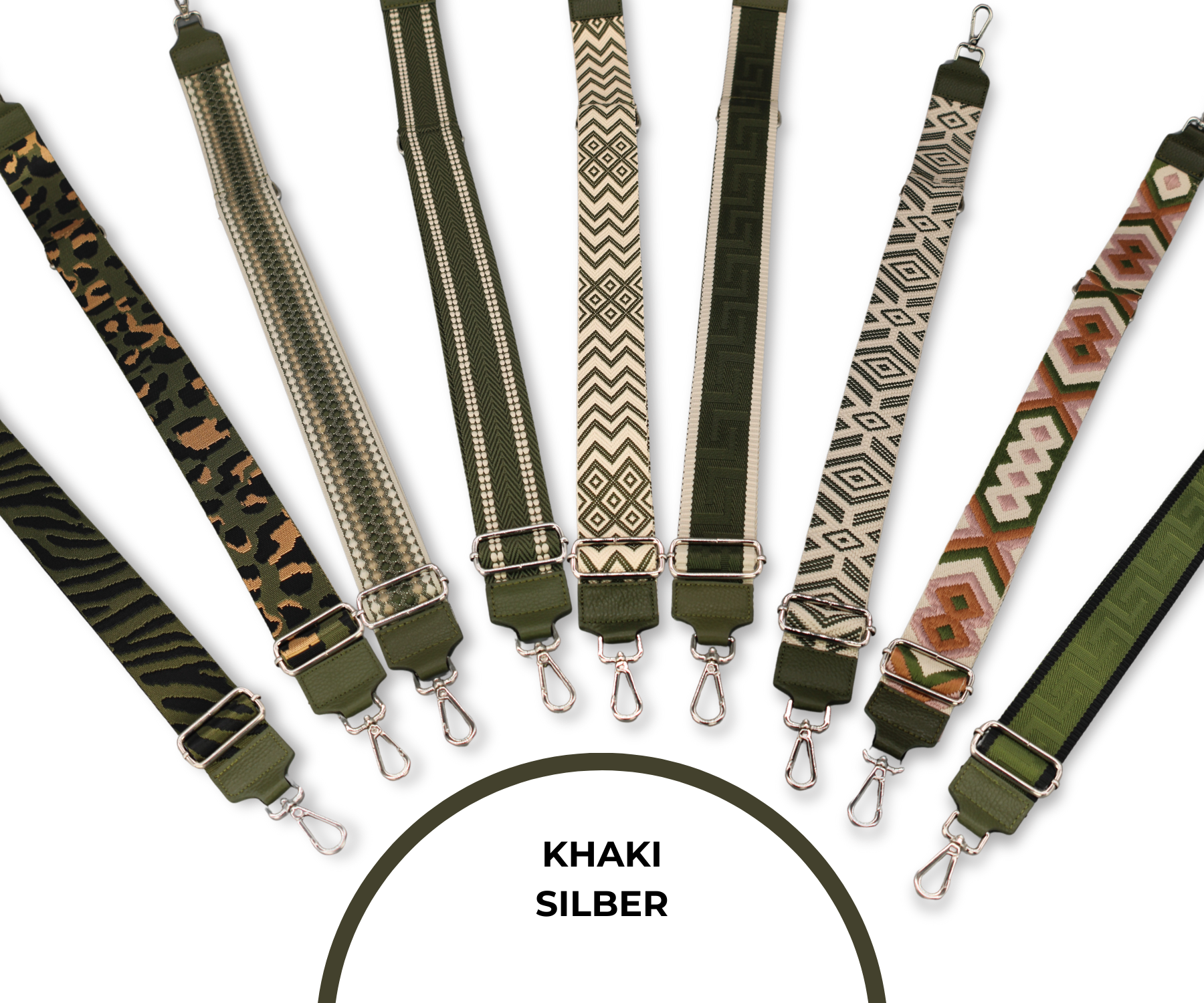 Taschenriemen - Khaki (Silber)