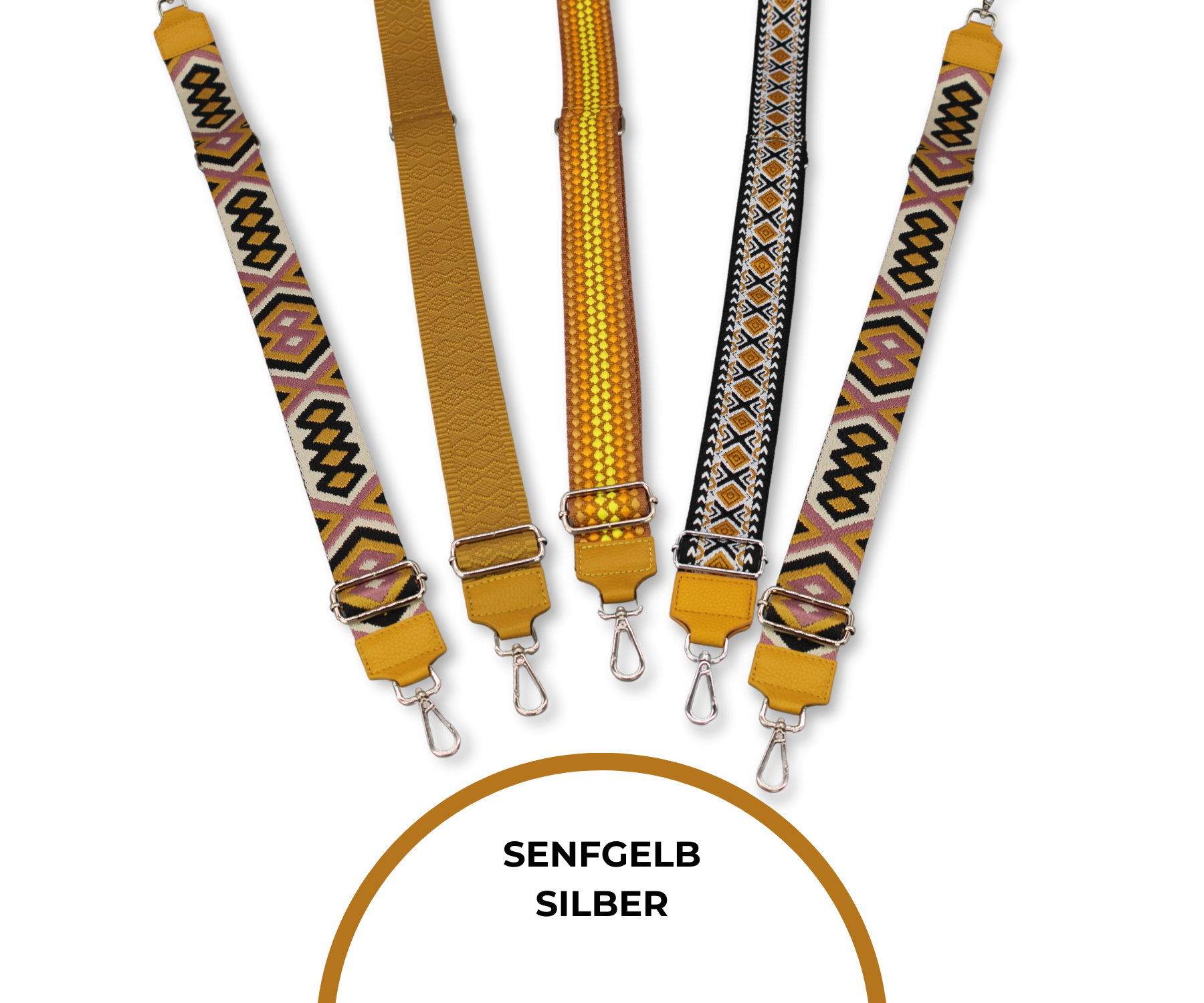 Taschenriemen - Senfgelb (Silber)