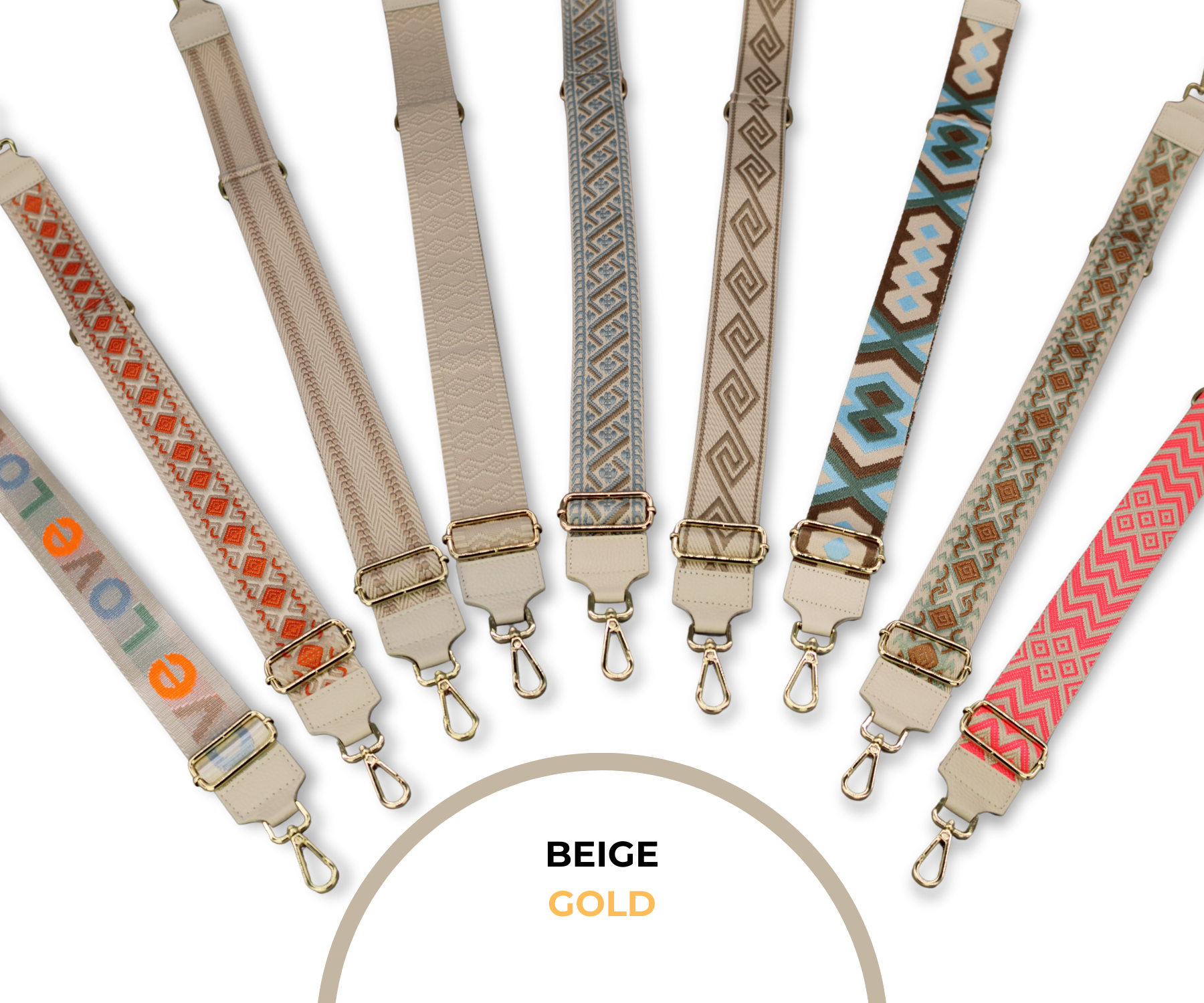 Taschenriemen - Beige(Gold)