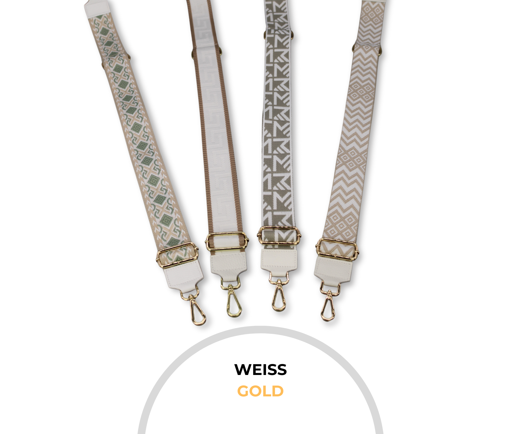 Taschenriemen - Weiss (Gold)