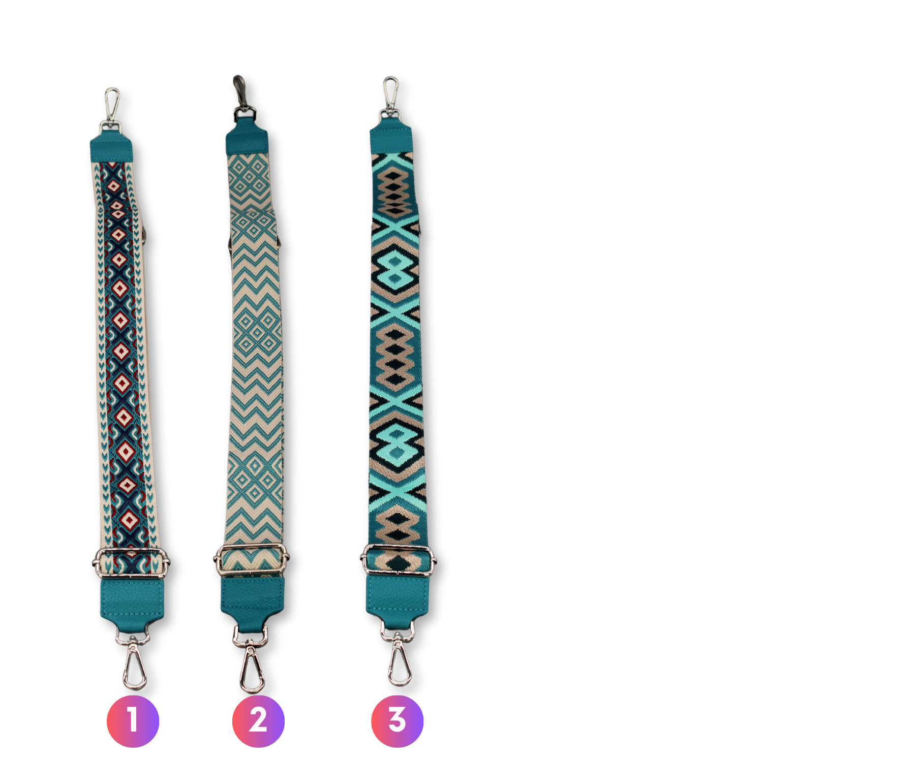 Taschenriemen - Türkis (Silber)