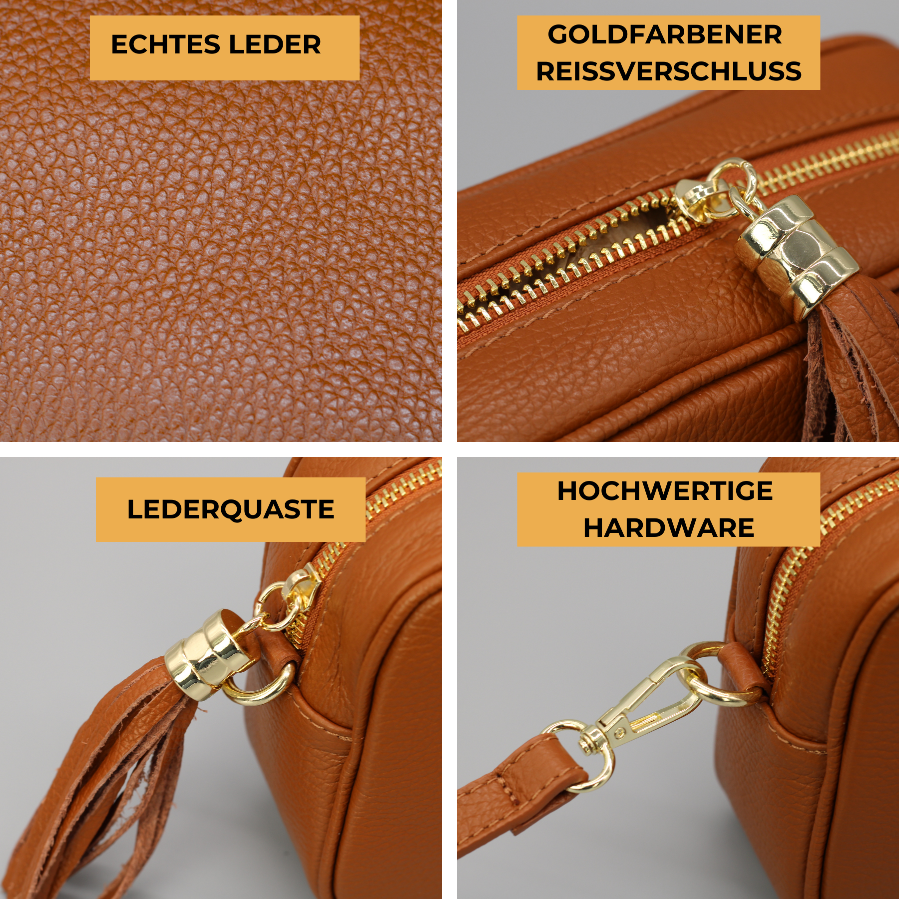 Kira - Cognac Braun (Gold)