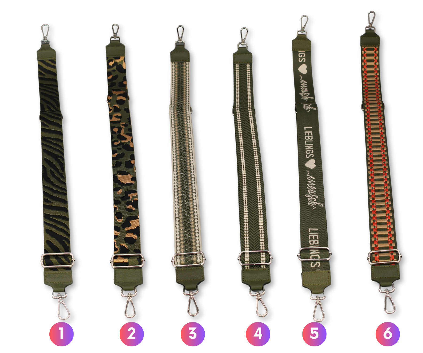 Taschenriemen - Khaki (Silber)