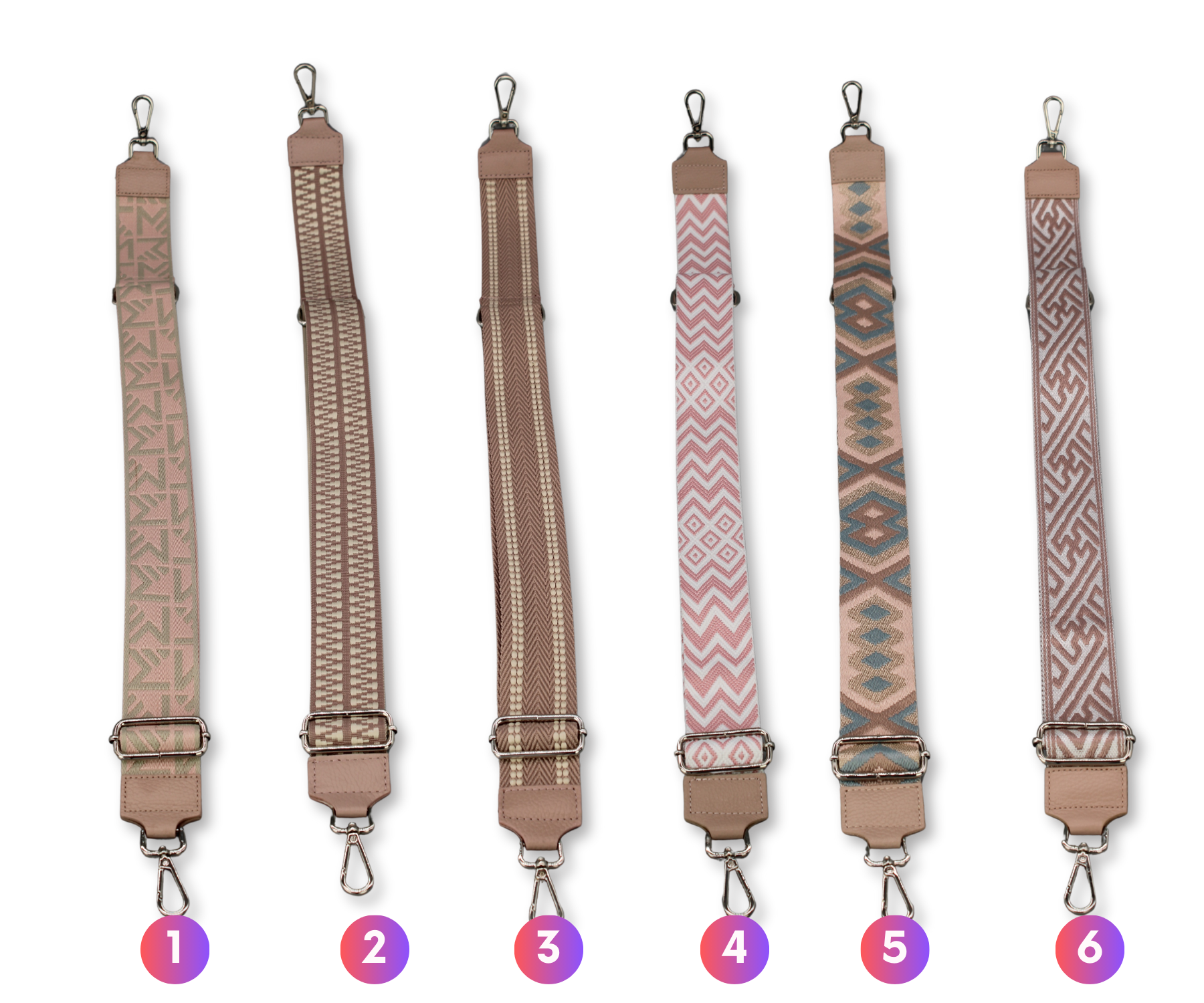 Taschenriemen - Rose (Silber)