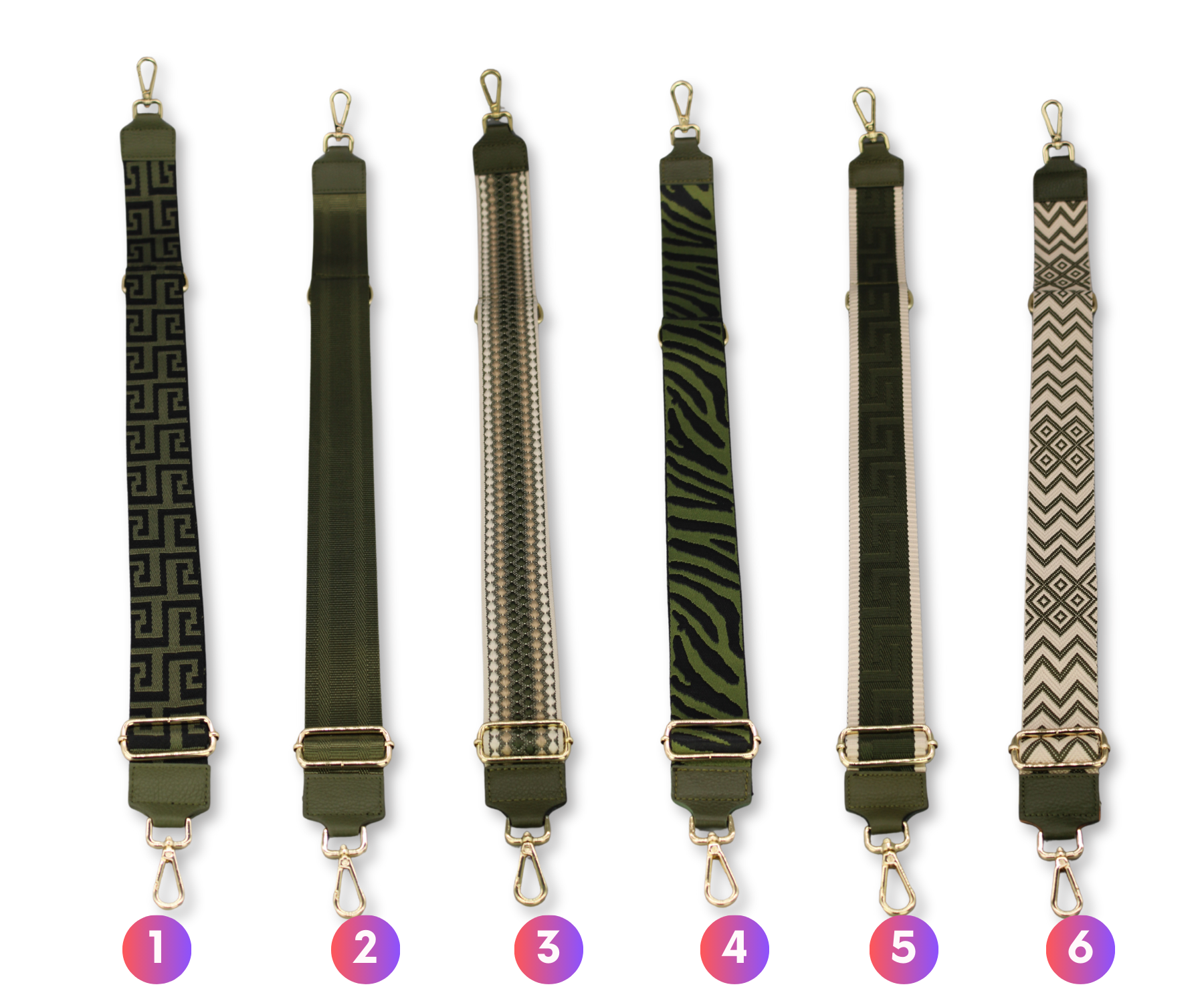 Taschenriemen - Khaki (Gold)