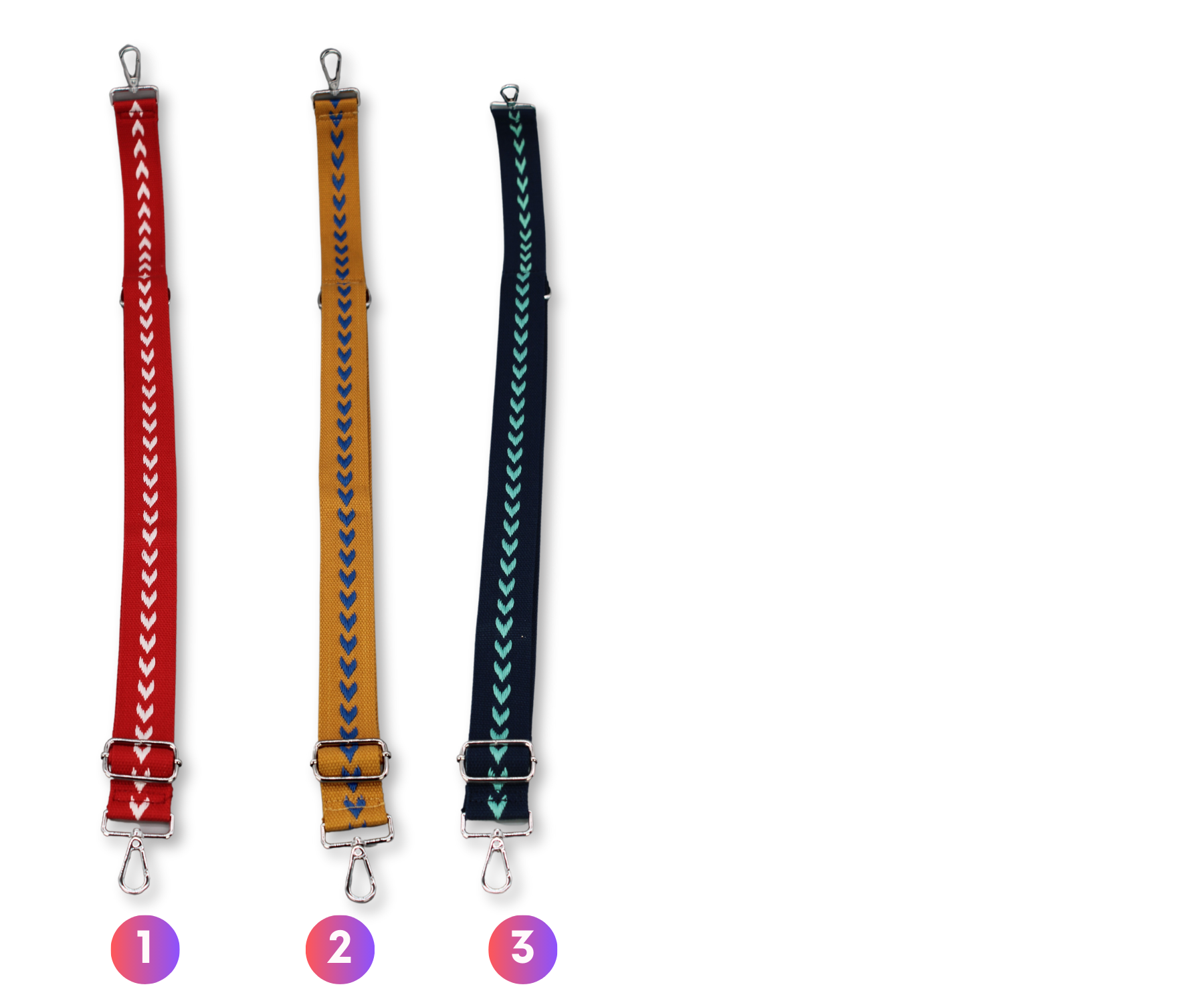 Taschenriemen - Stoff (Silber)