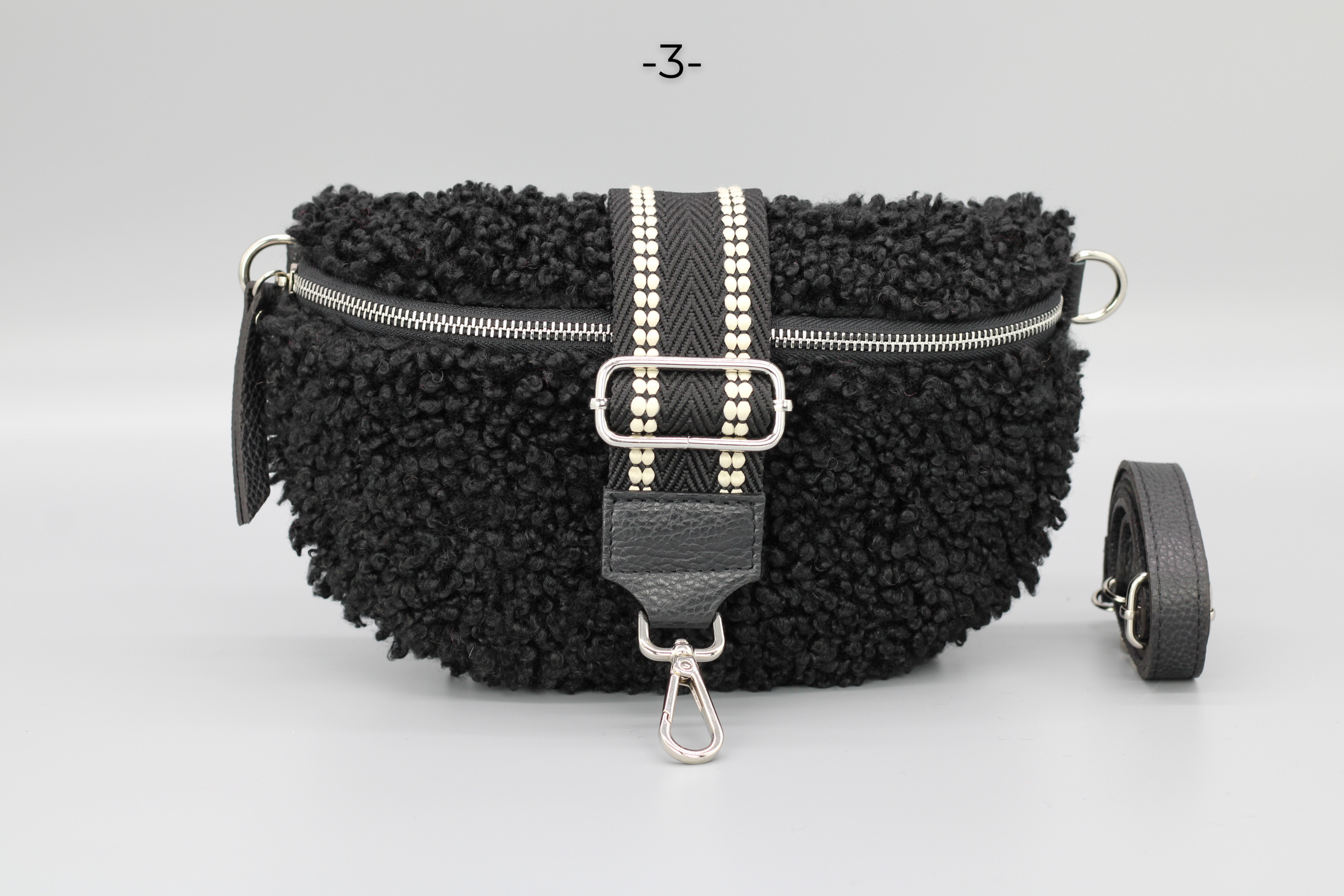 Teddy - Medium Schwarz (Silber)