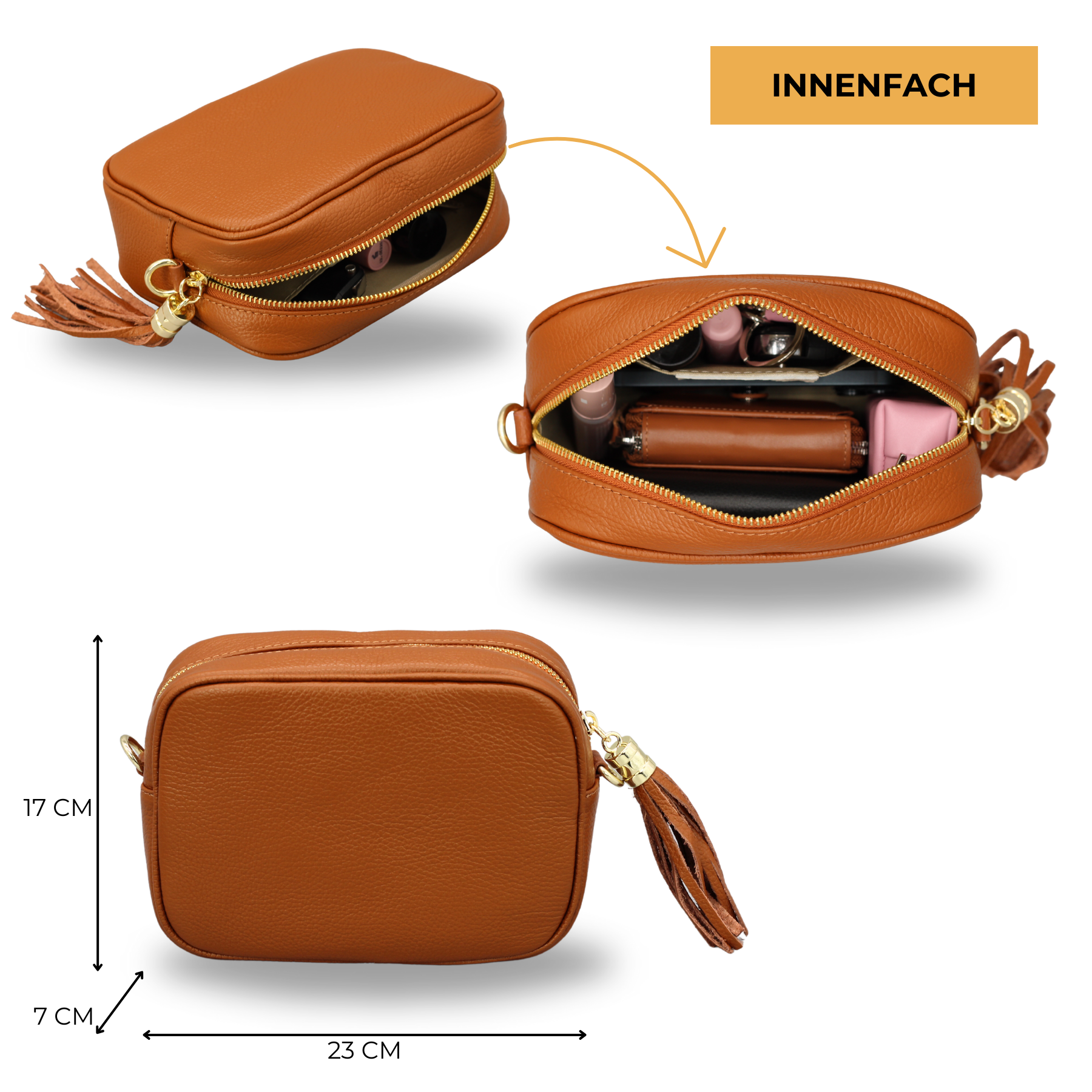 Kira - Cognac Braun (Gold)