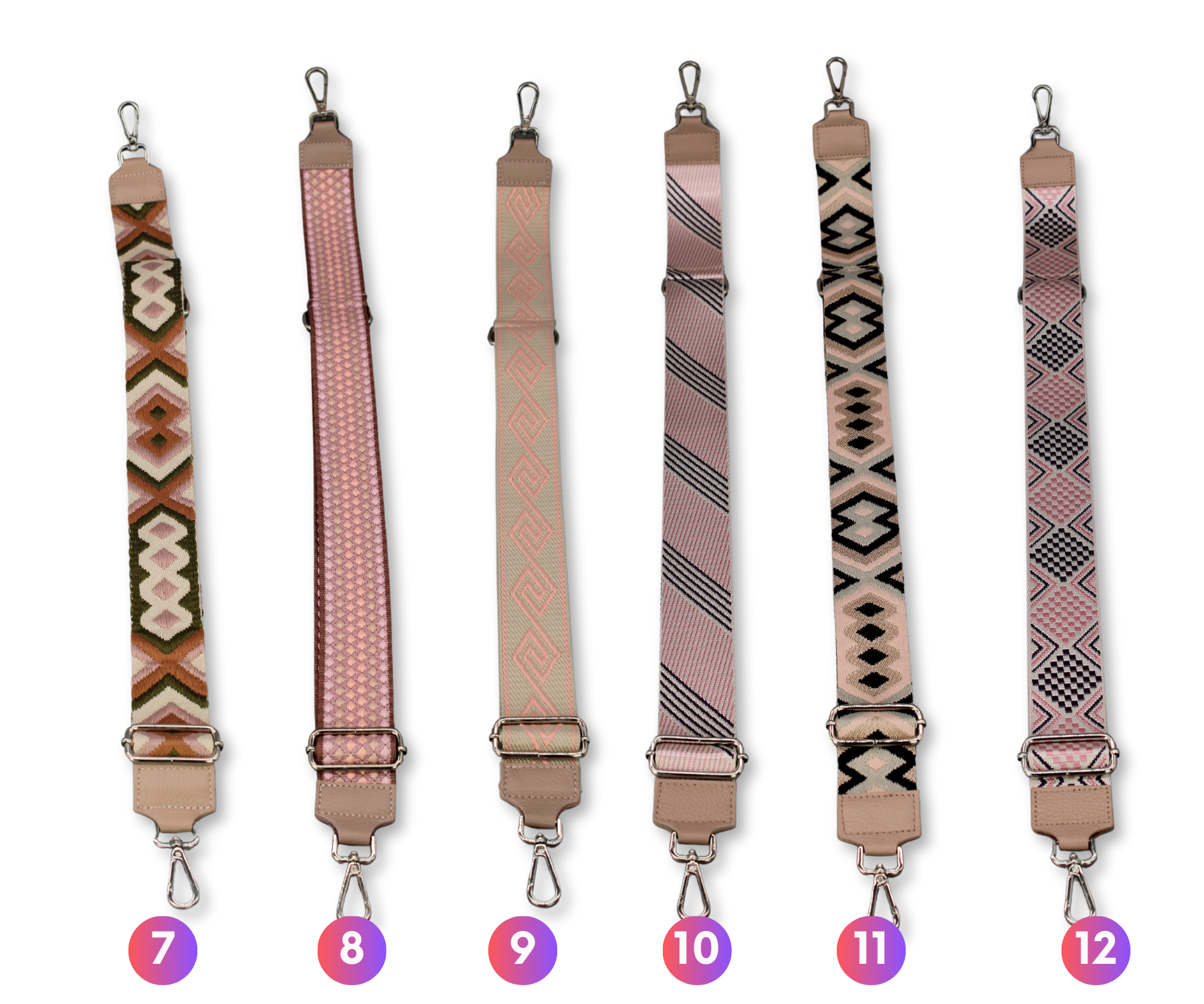 Taschenriemen - Rose (Silber)