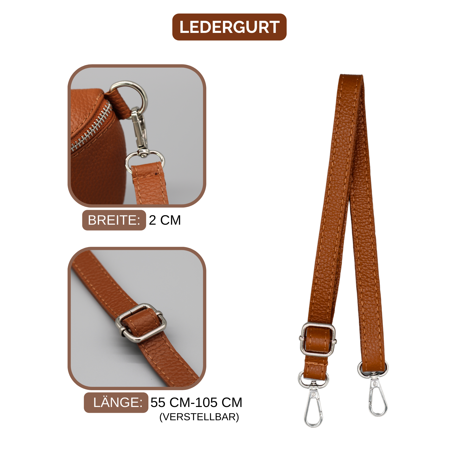 Afia - Cognac Brown (Silver)
