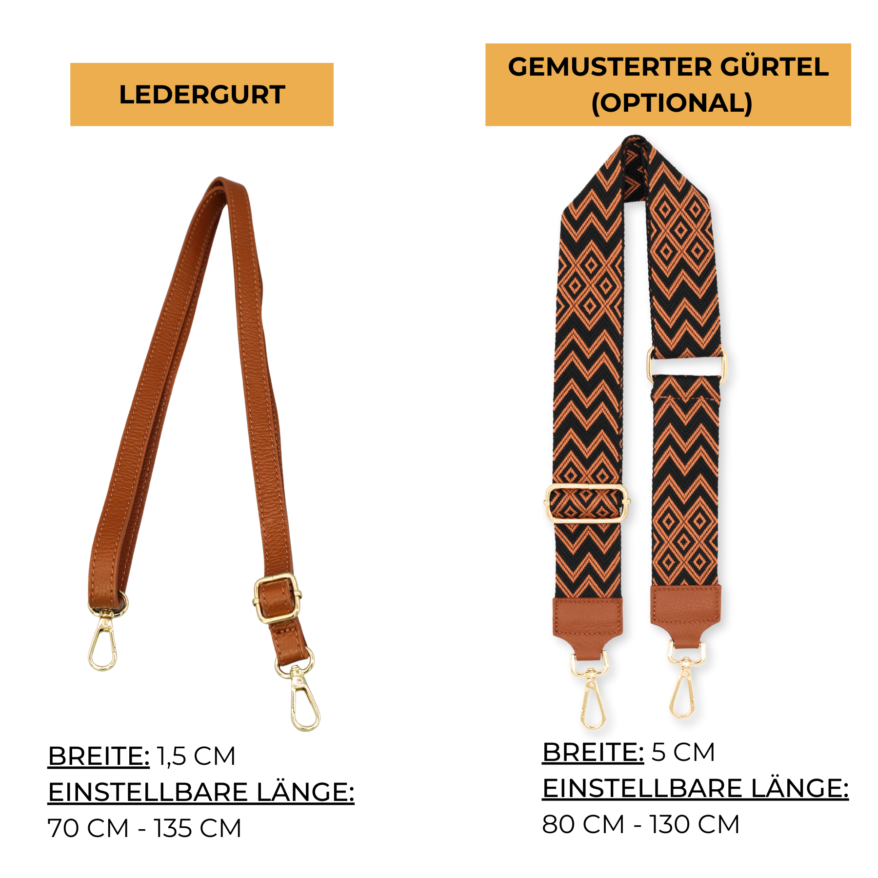 Kira - Cognac Braun (Gold)