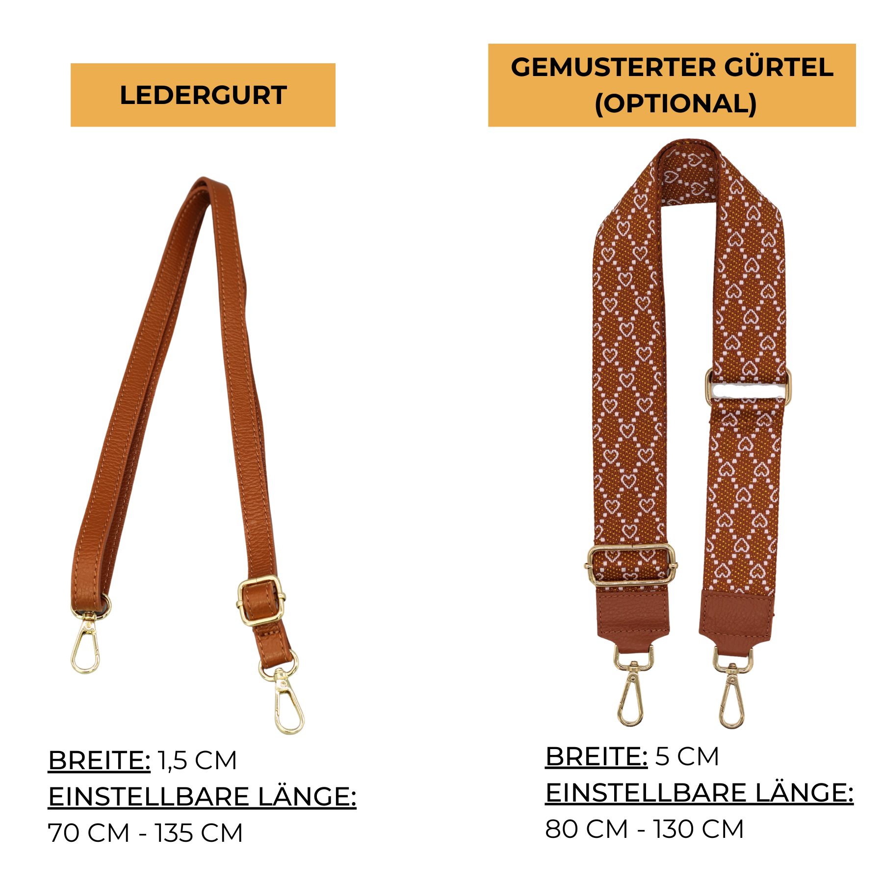 Kira - Cognac Braun (Gold)