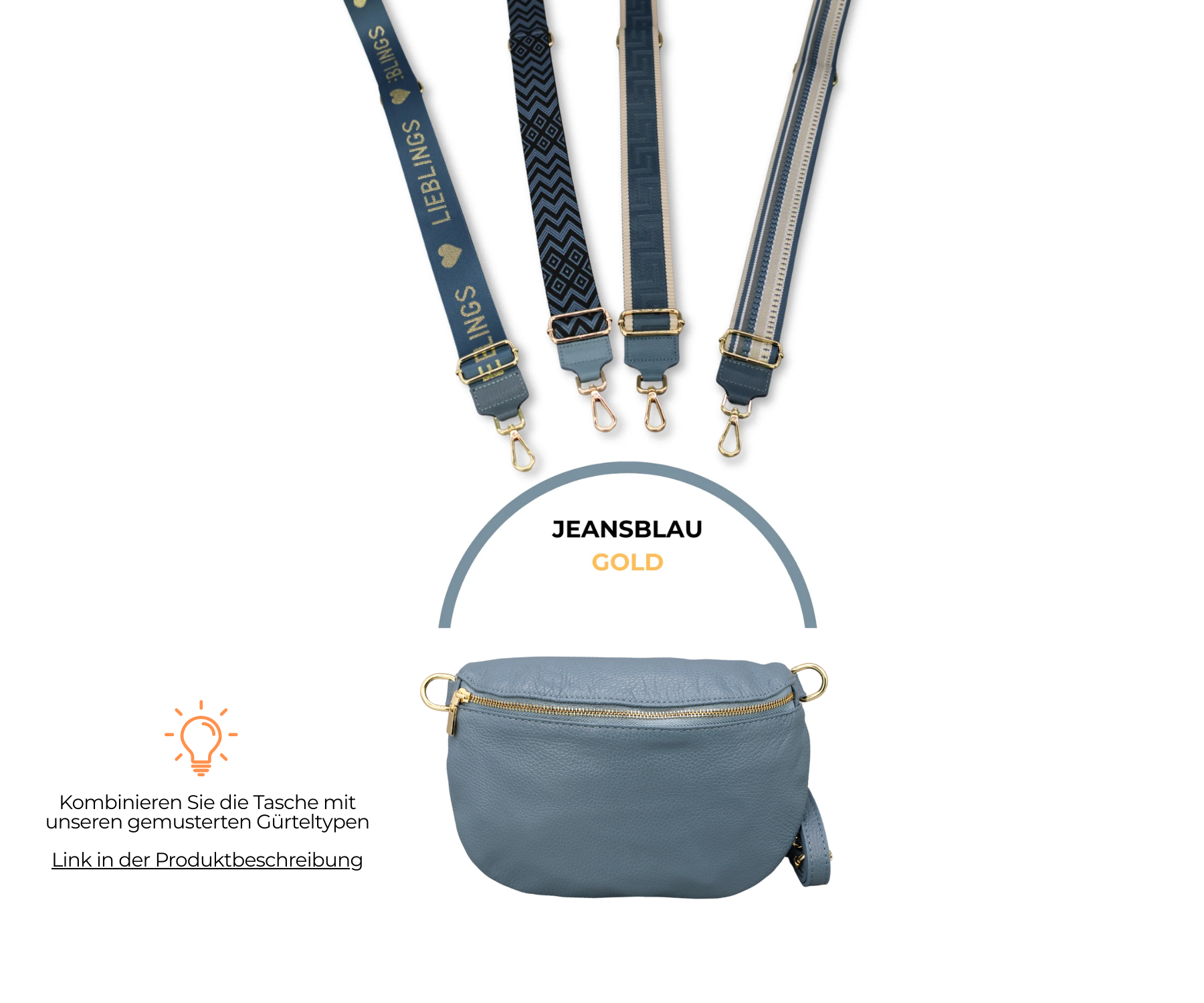 Afia - Denim Blue (Gold)