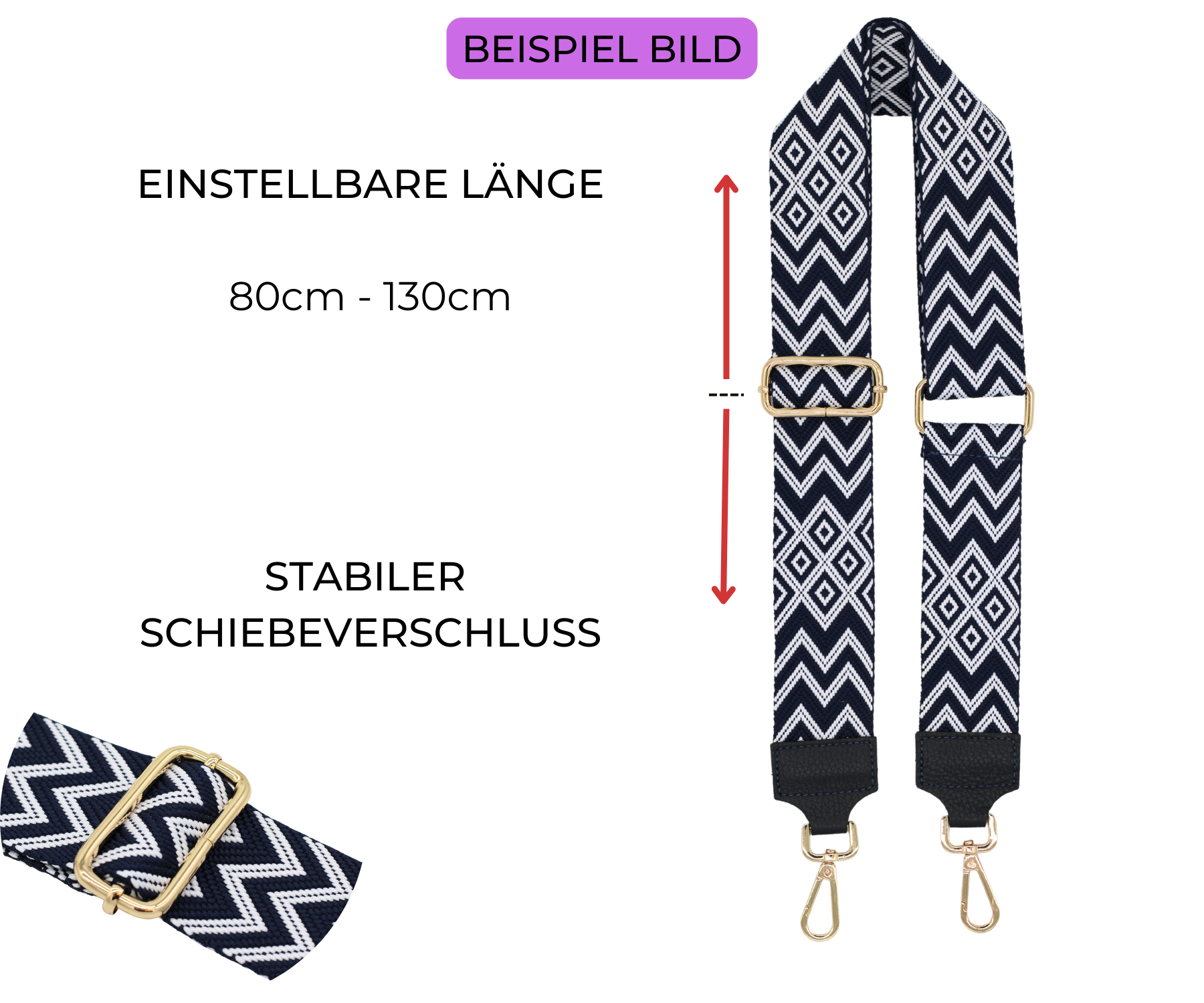 Taschenriemen - Khaki (Gold)