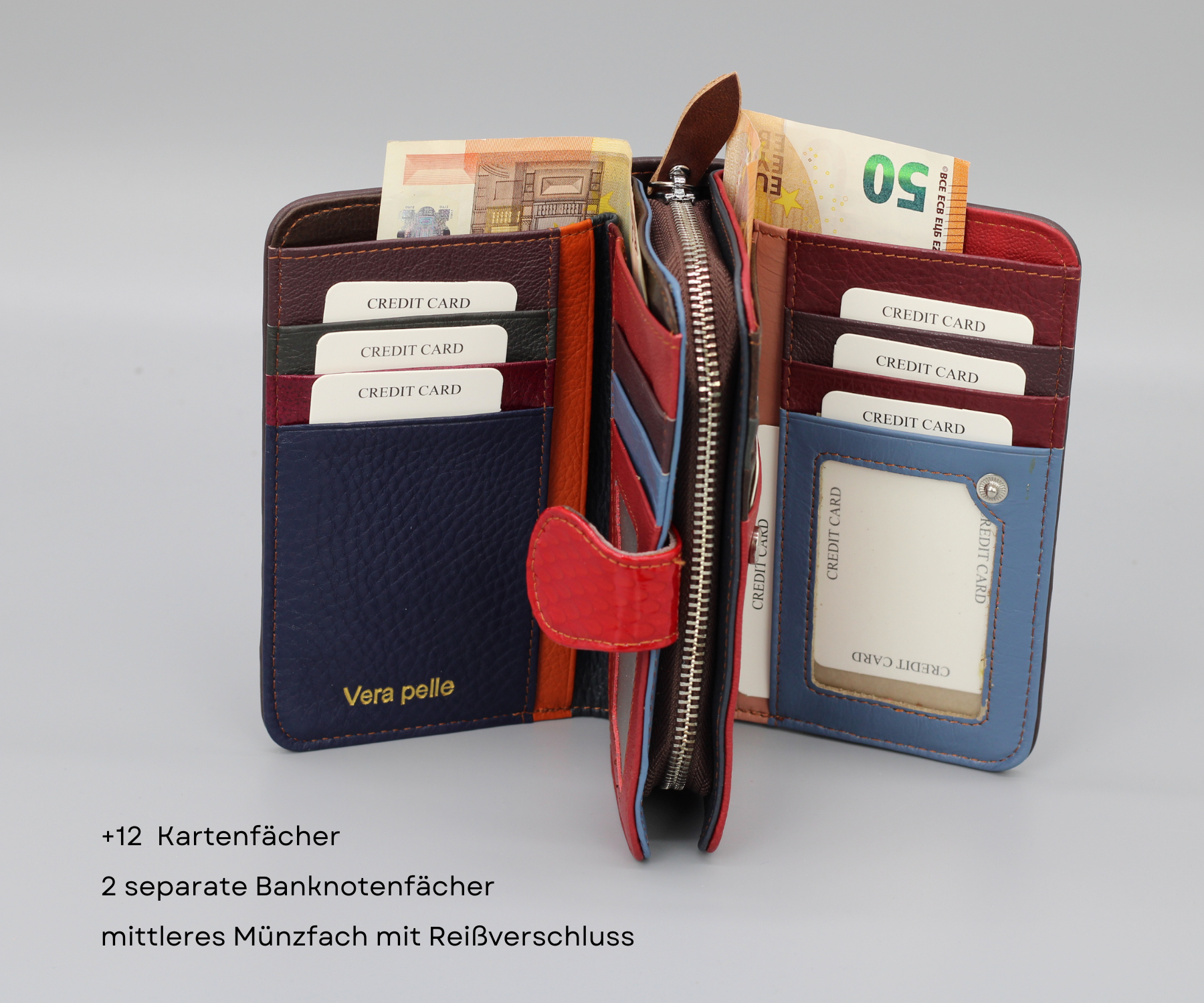 Buntes Portemonnaie Kurz