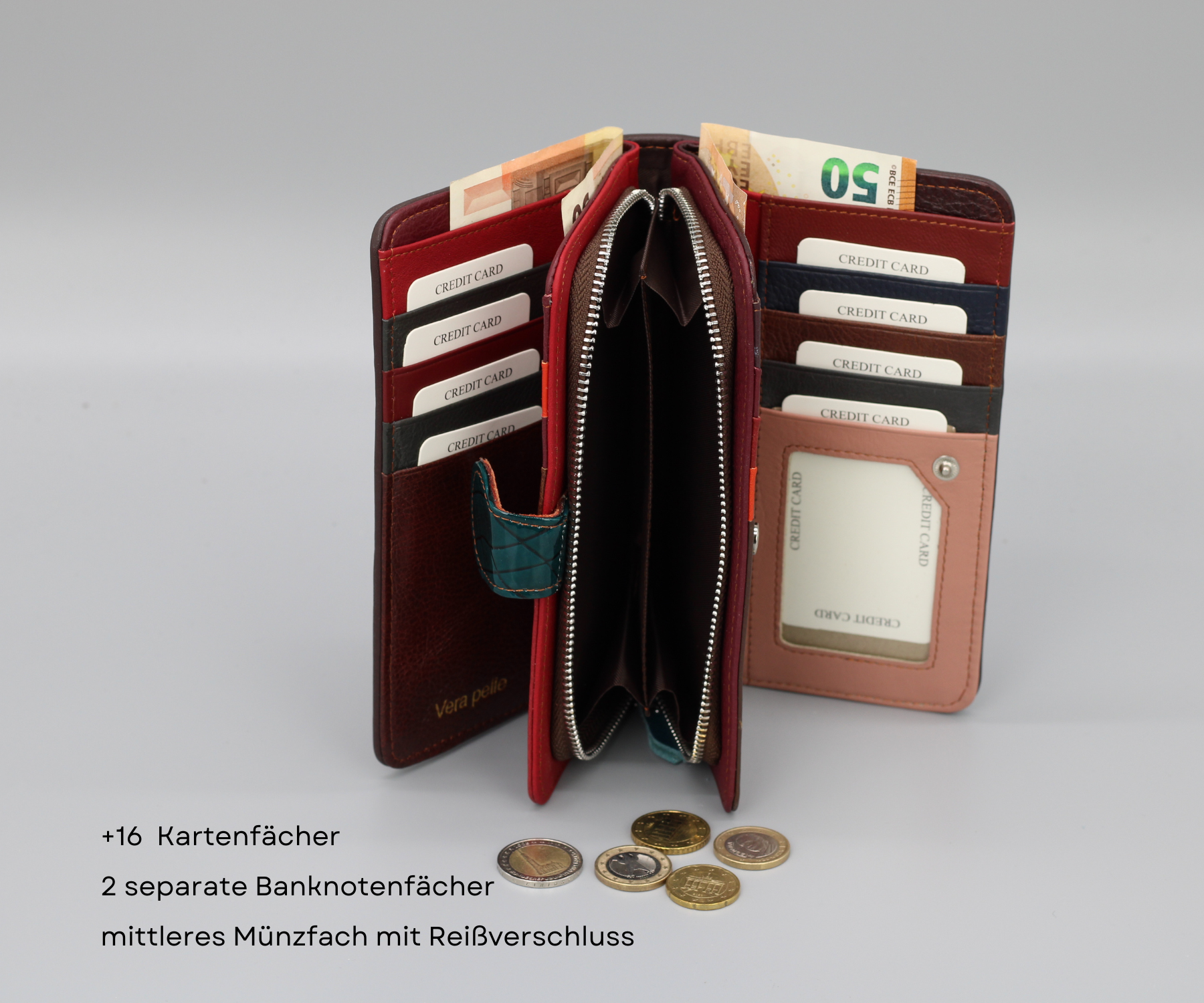 Buntes Portemonnaie Lang