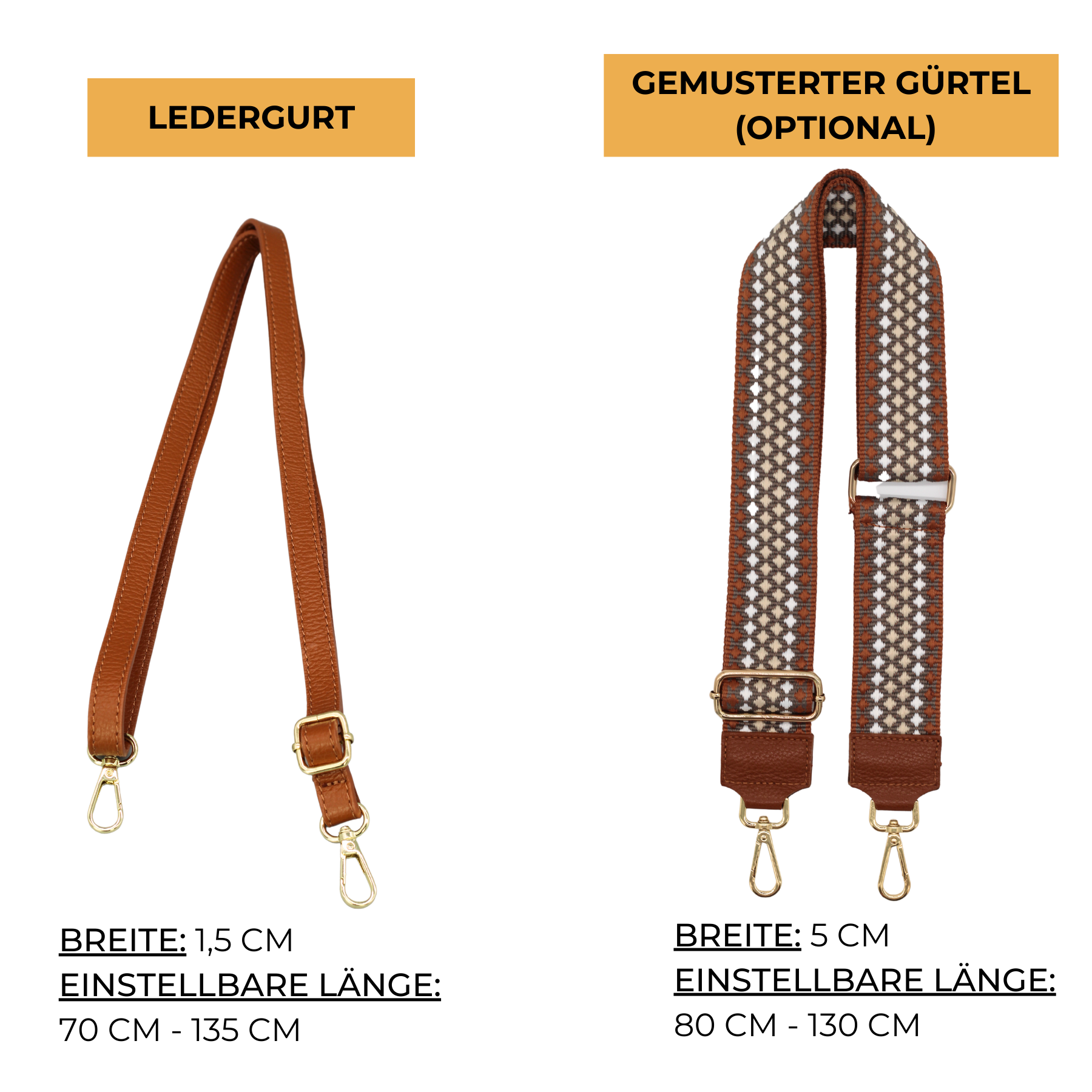 Kira - Cognac Braun (Gold)