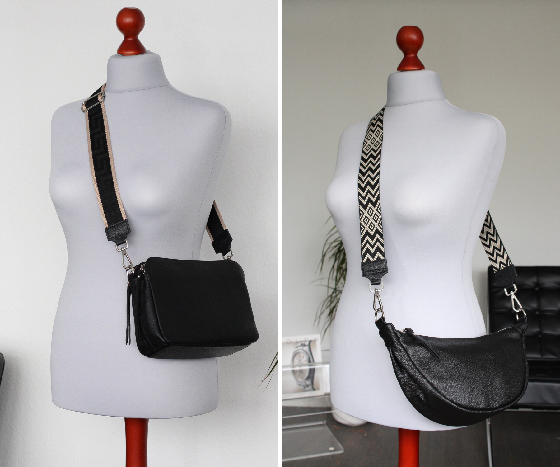 Taschenriemen - Cognac Braun (Silber)