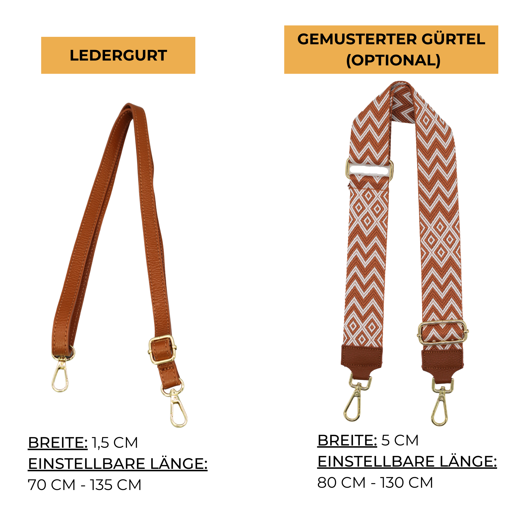 Kira - Cognac Braun (Gold)