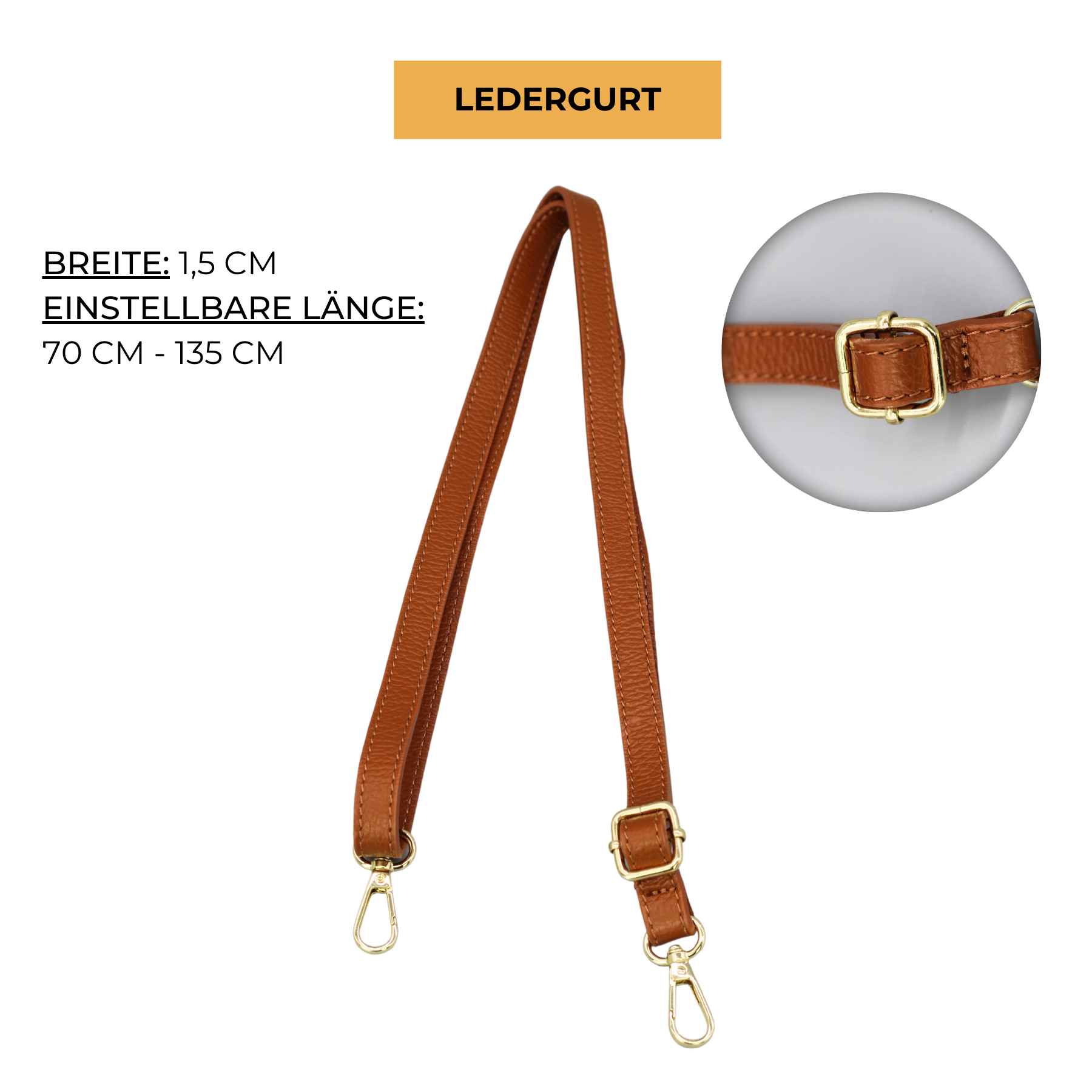Kira - Cognac Braun (Gold)