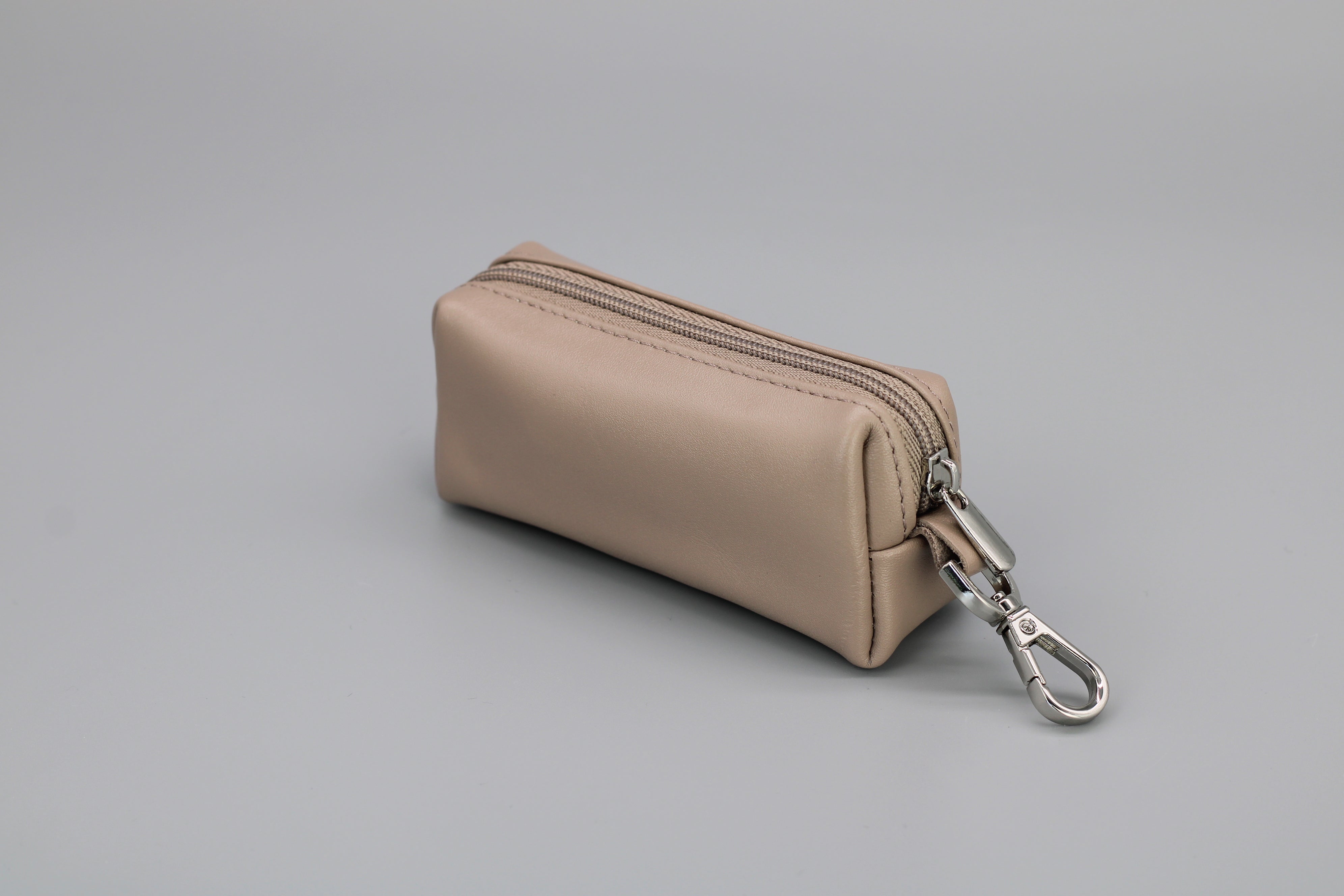Key case with money compartment - Taupe