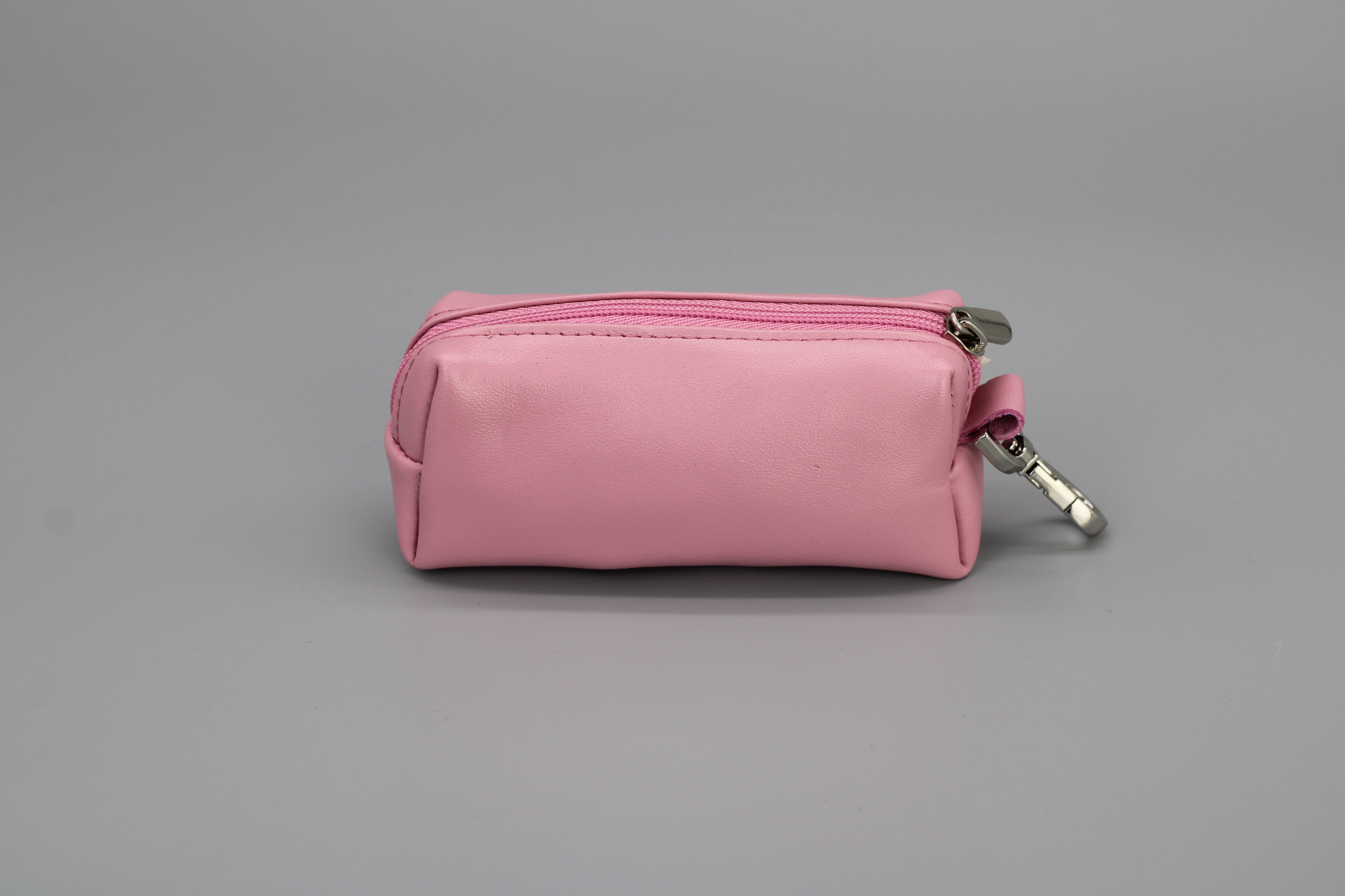 Key case with money compartment - light pink