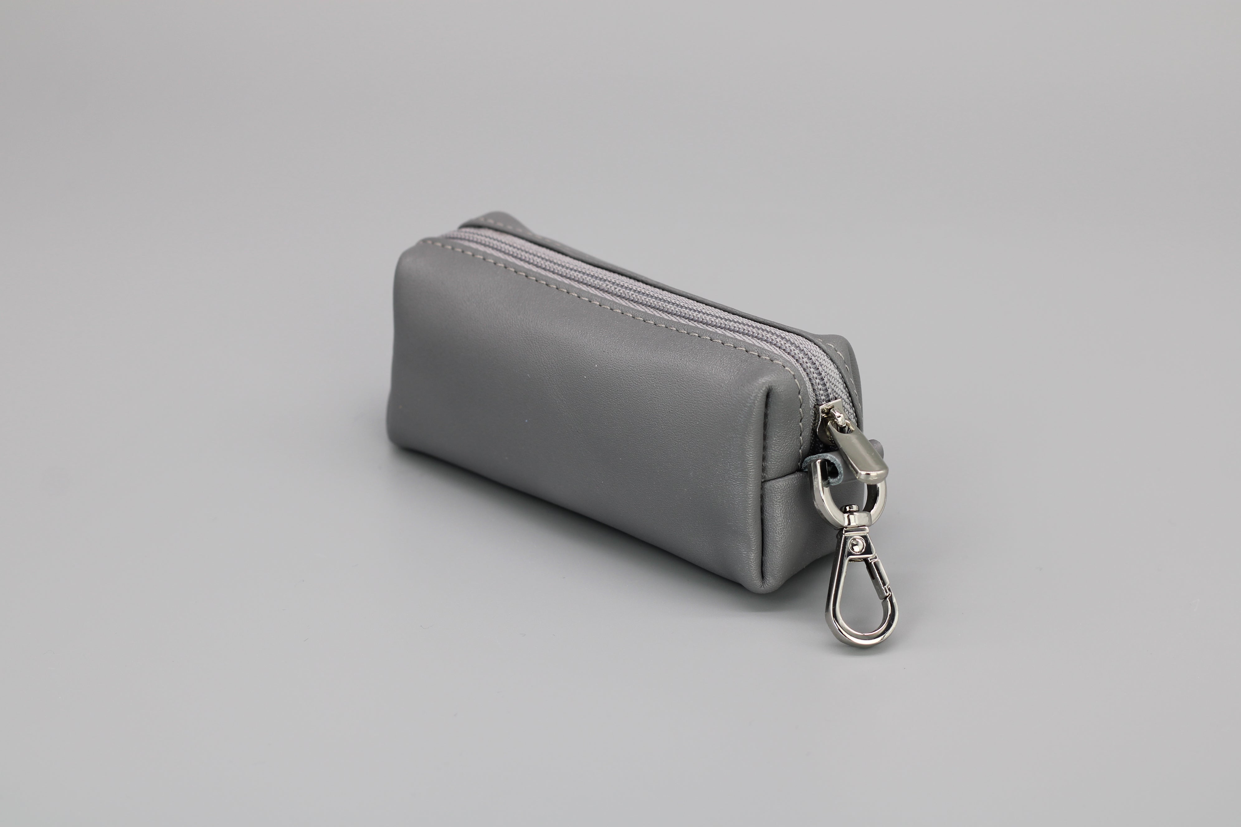 Key case with money compartment - grey
