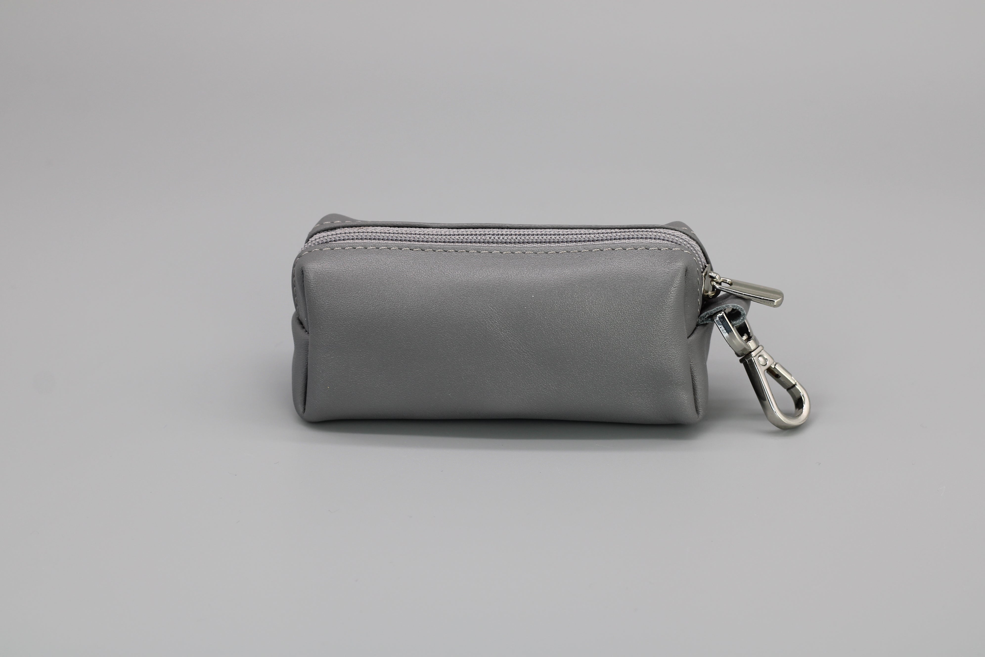 Key case with money compartment - grey