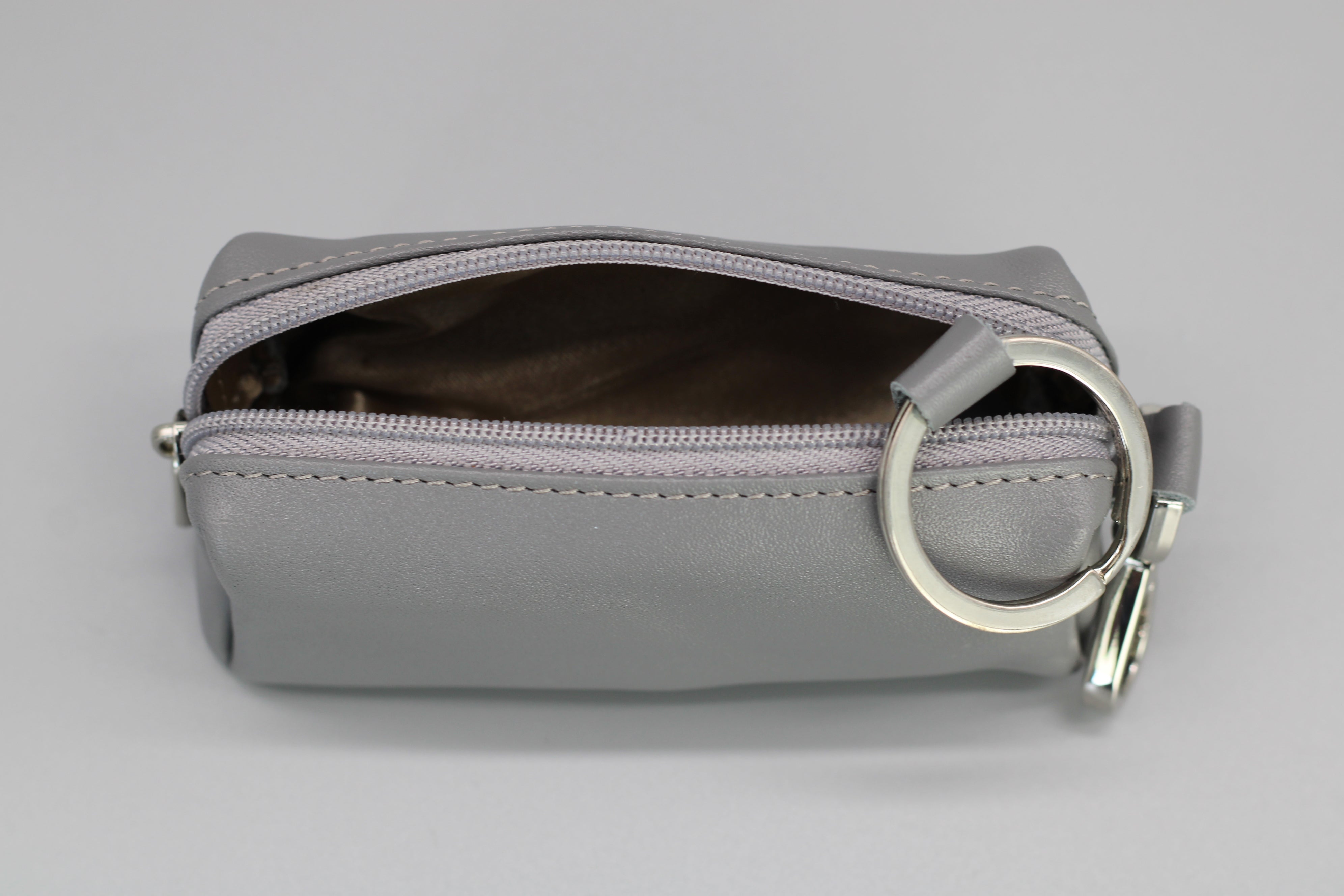 Key case with money compartment - grey