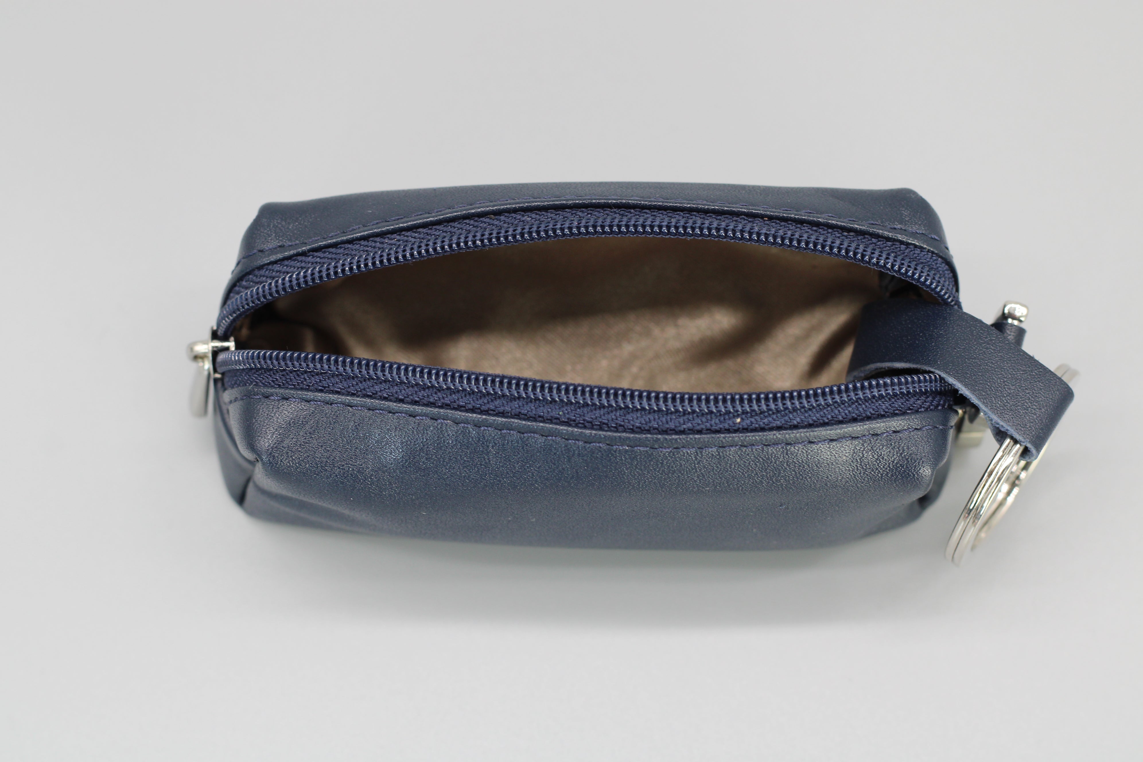 Key case with money compartment - Navy blue