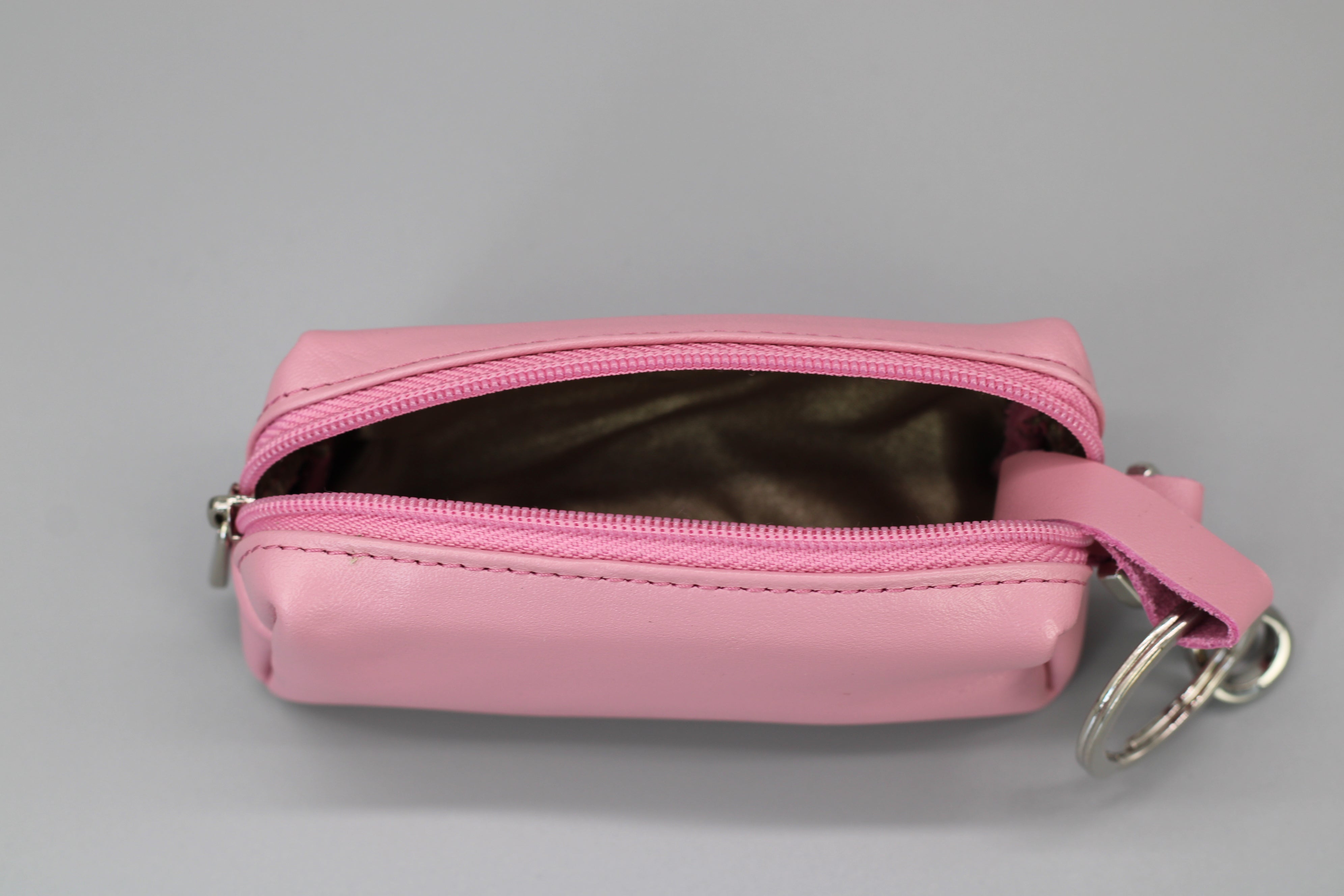 Key case with money compartment - light pink