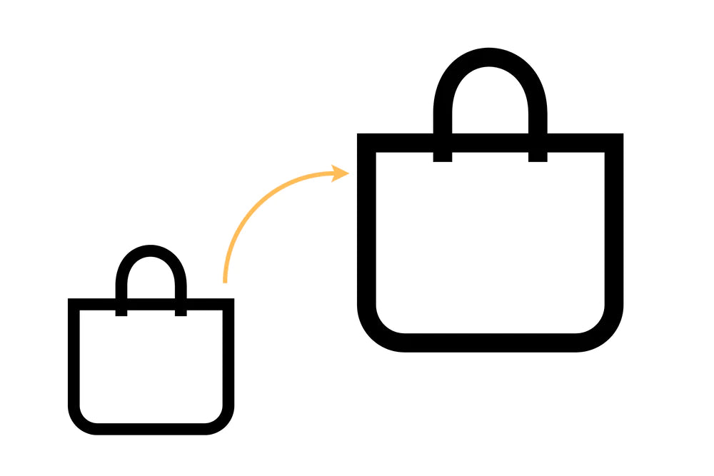 Umtauschpreis für eine große Tasche