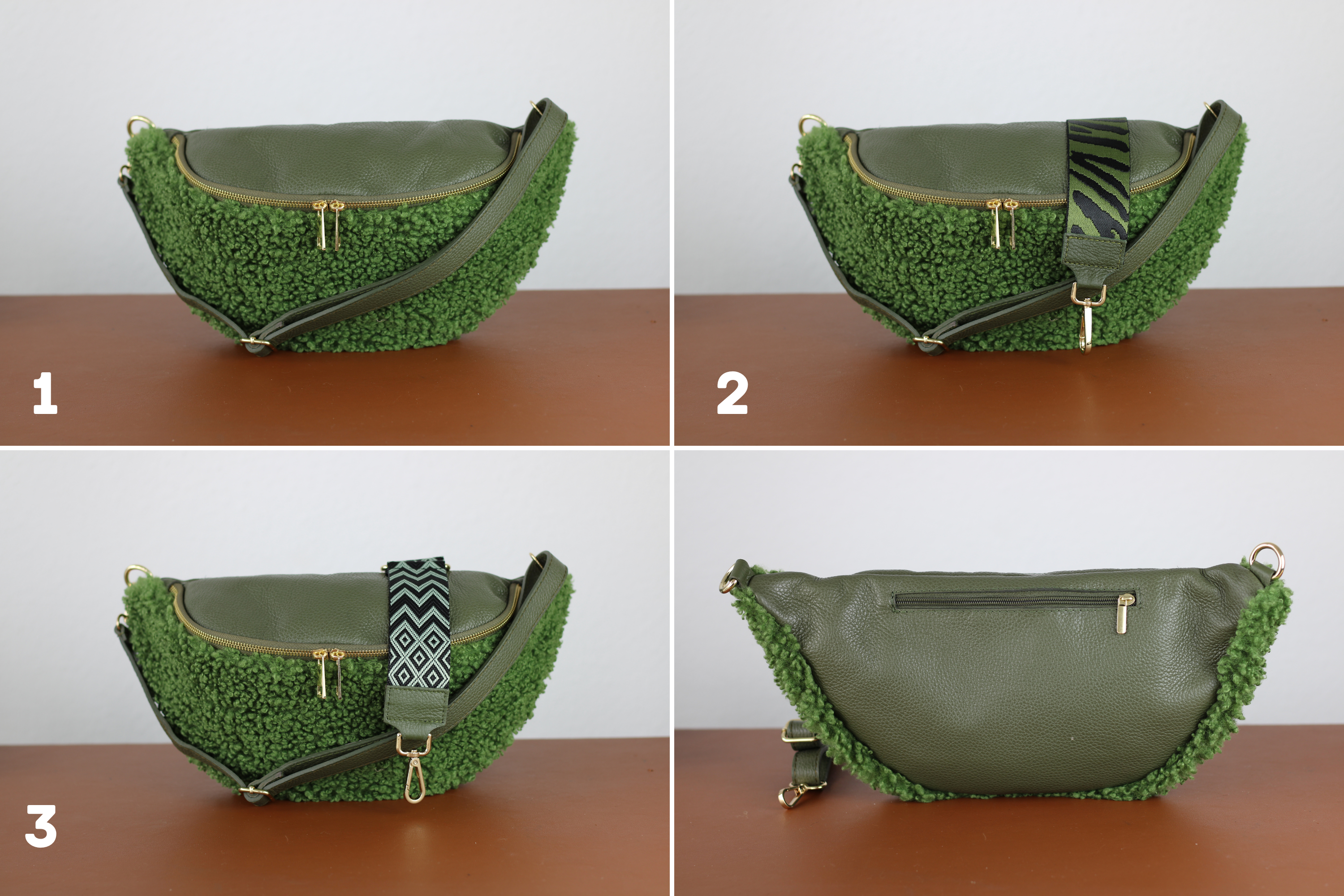 Teddy Bag - Khaki (Gold)