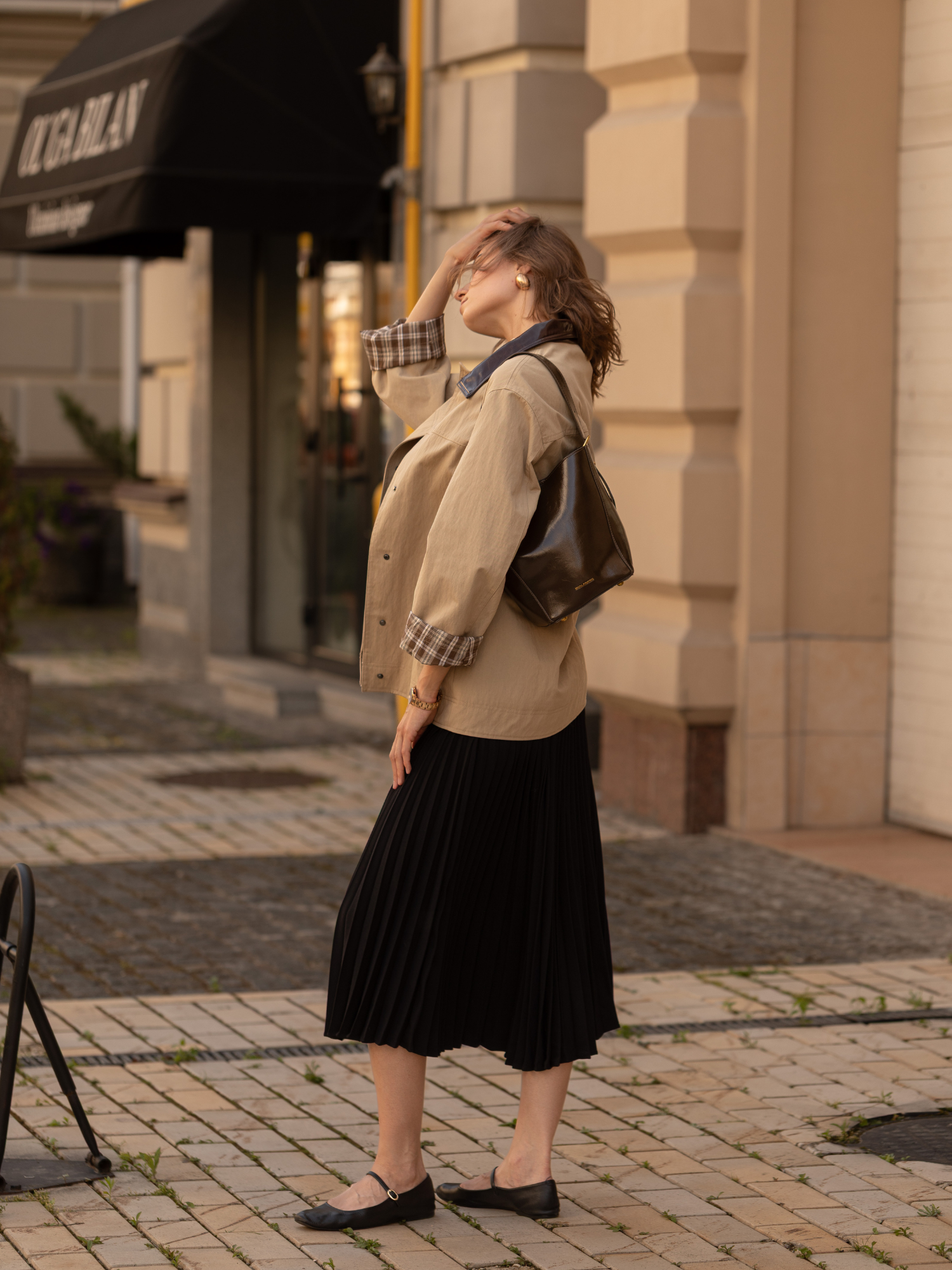 Bucket Bag RS5242-Schwarz&Braun