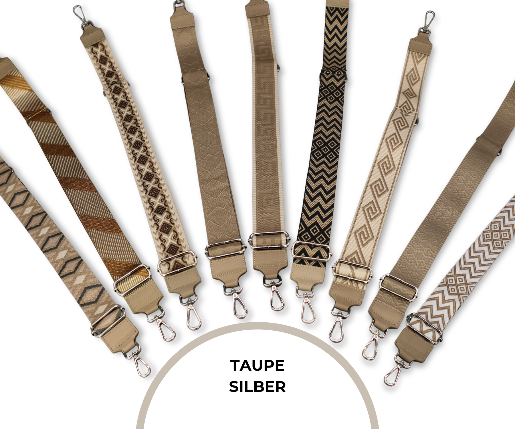 Bag Strap - Taupe (Silver)
