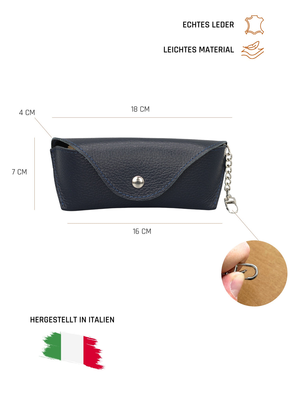 Brillenetui Sandra in Navyblau – BRISE – Ansicht 2